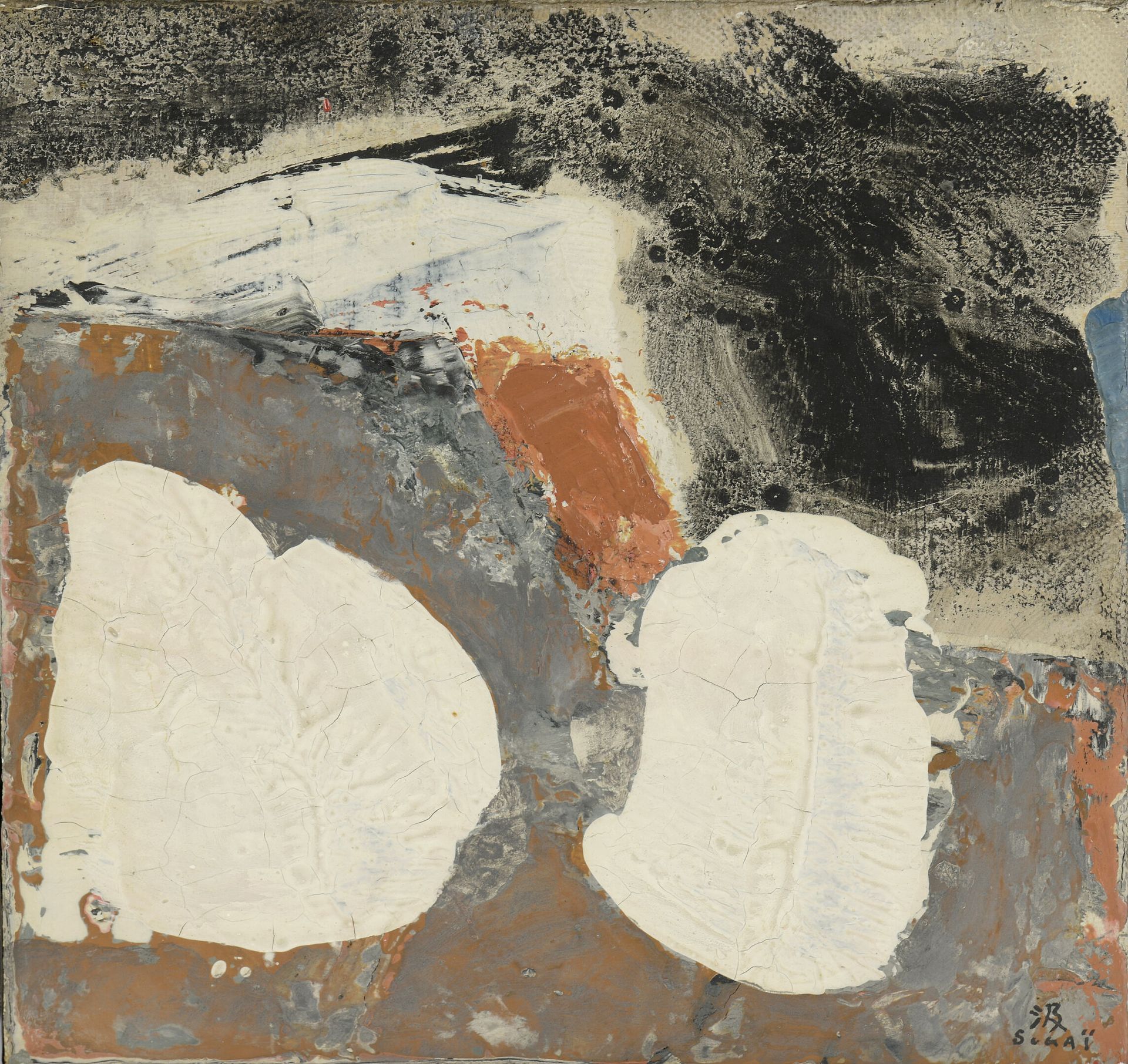 Null 菅井久美 (1919-1996)

戈戈，1958年

油墨画，右下方有签名，背面有会签、标题和日期

H.17 cm - W. 17,5 cm D.&hellip;