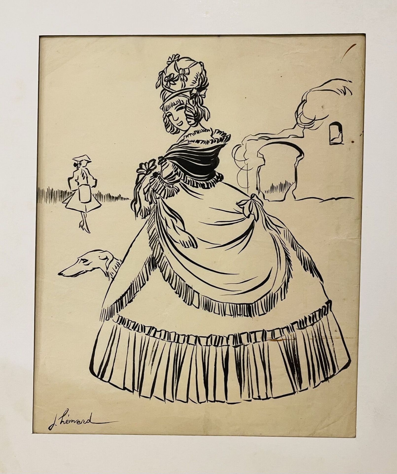 Null Joseph HÉMARD (Les Mureaux 1880/1 - París 1961)

"Mujer elegante y galgo".
&hellip;
