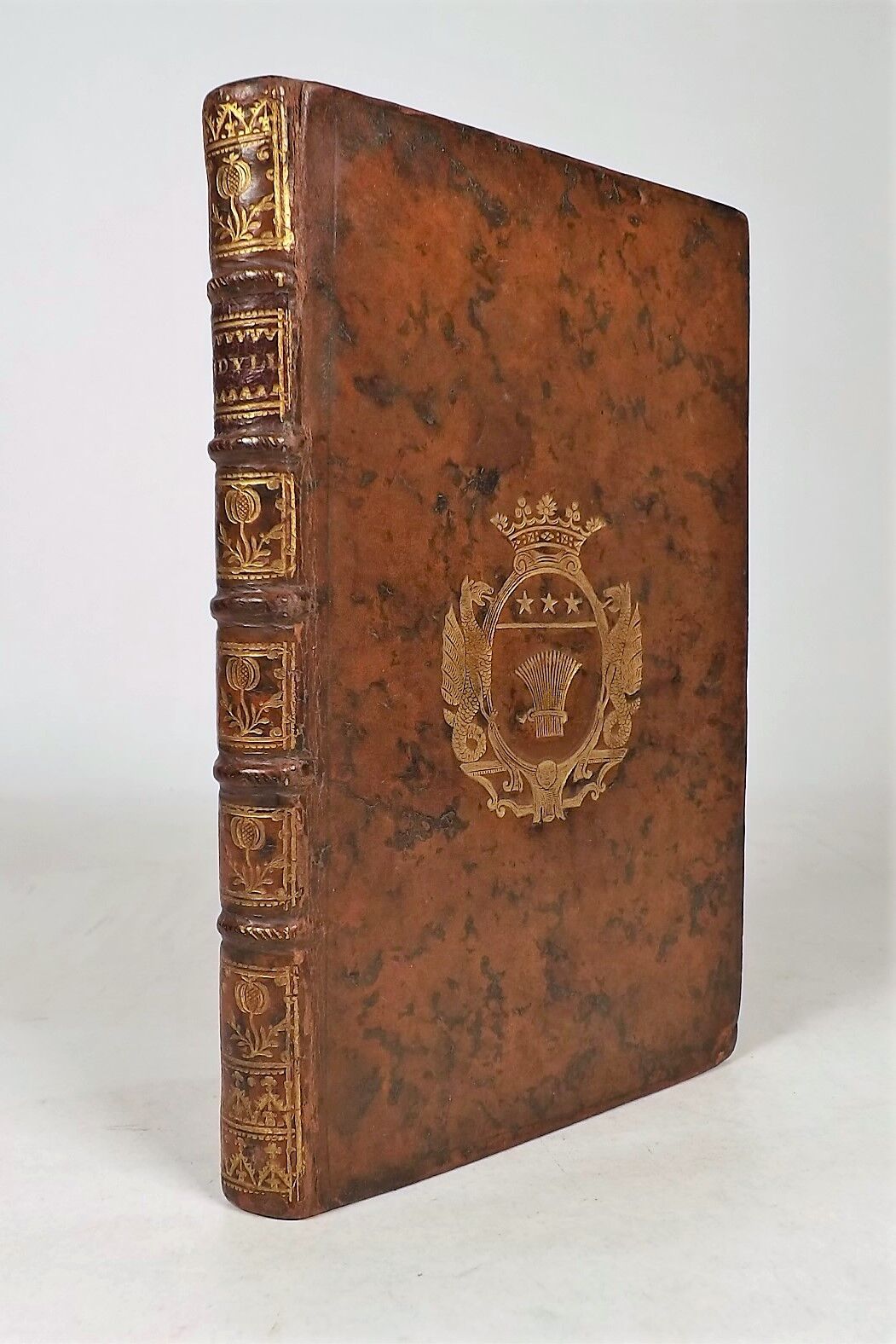 Null GESSNER. 田园诗和乡村诗。

里昂，J.M. Bruyset，1762。小8开[2]-46-[2]-154-[4]页，大理石花纹小牛皮，书脊上&hellip;