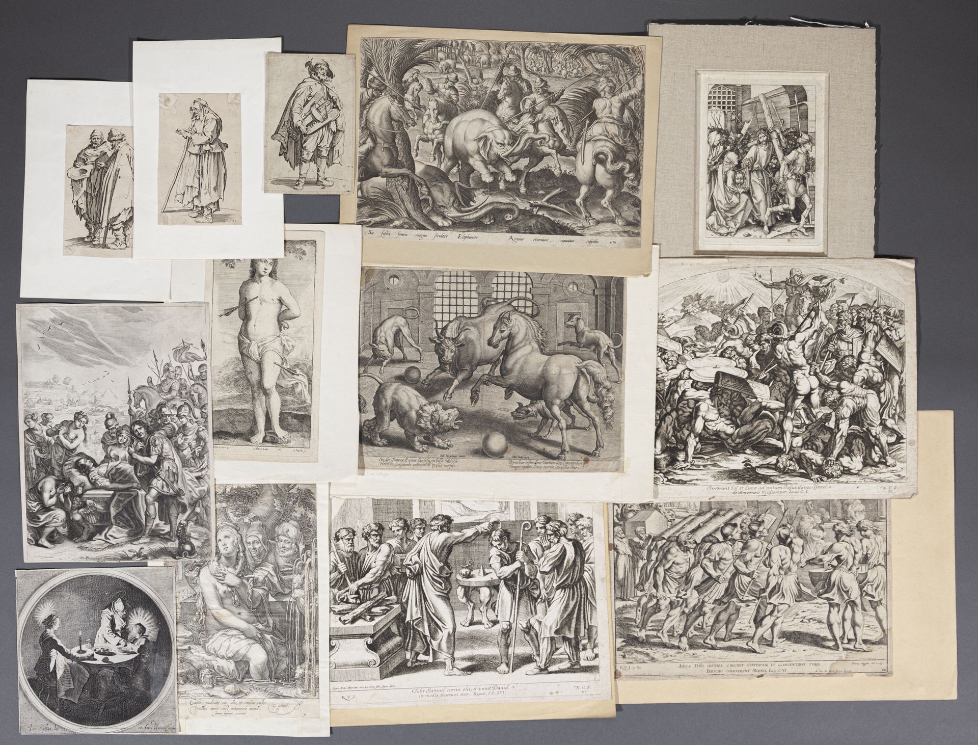 Null Varia old schools 

Lot of 13 engravings, including a print by J. Callot. A&hellip;