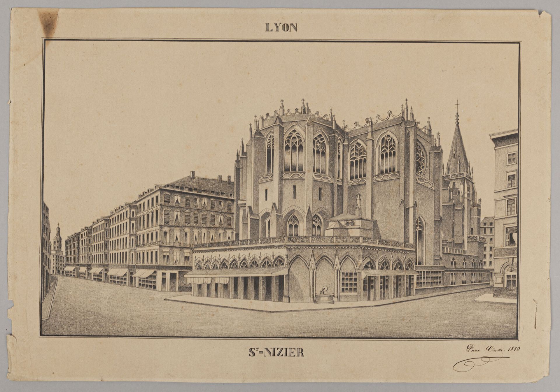Null Lyon school, end of the 19th century

View of the Saint Nizier church

Pen &hellip;