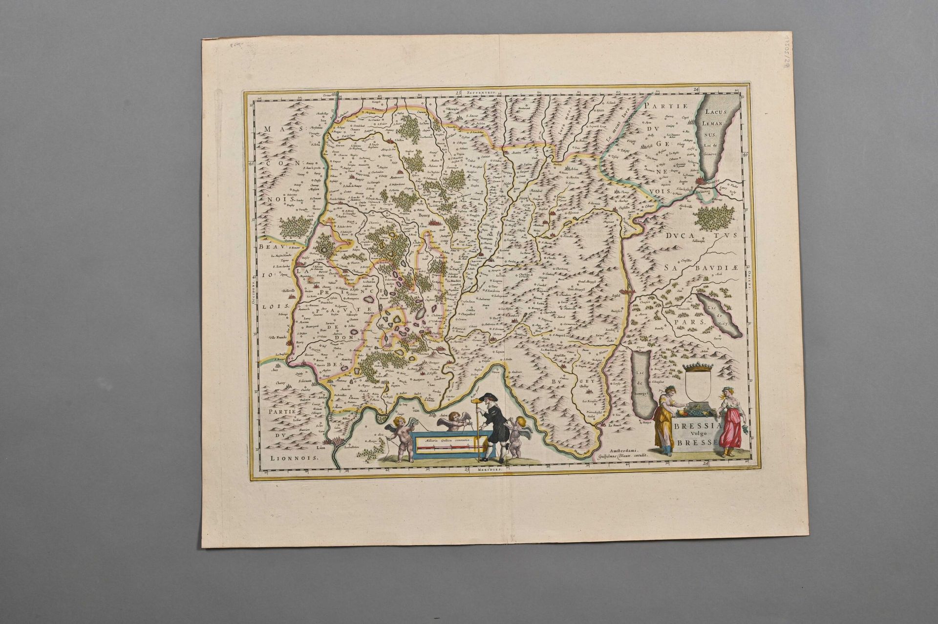 Null 布雷泽 - 布劳尔地图 第十七世纪

德国版纸上的样张。

后来上色。

纸张：50 x 59厘米。交流