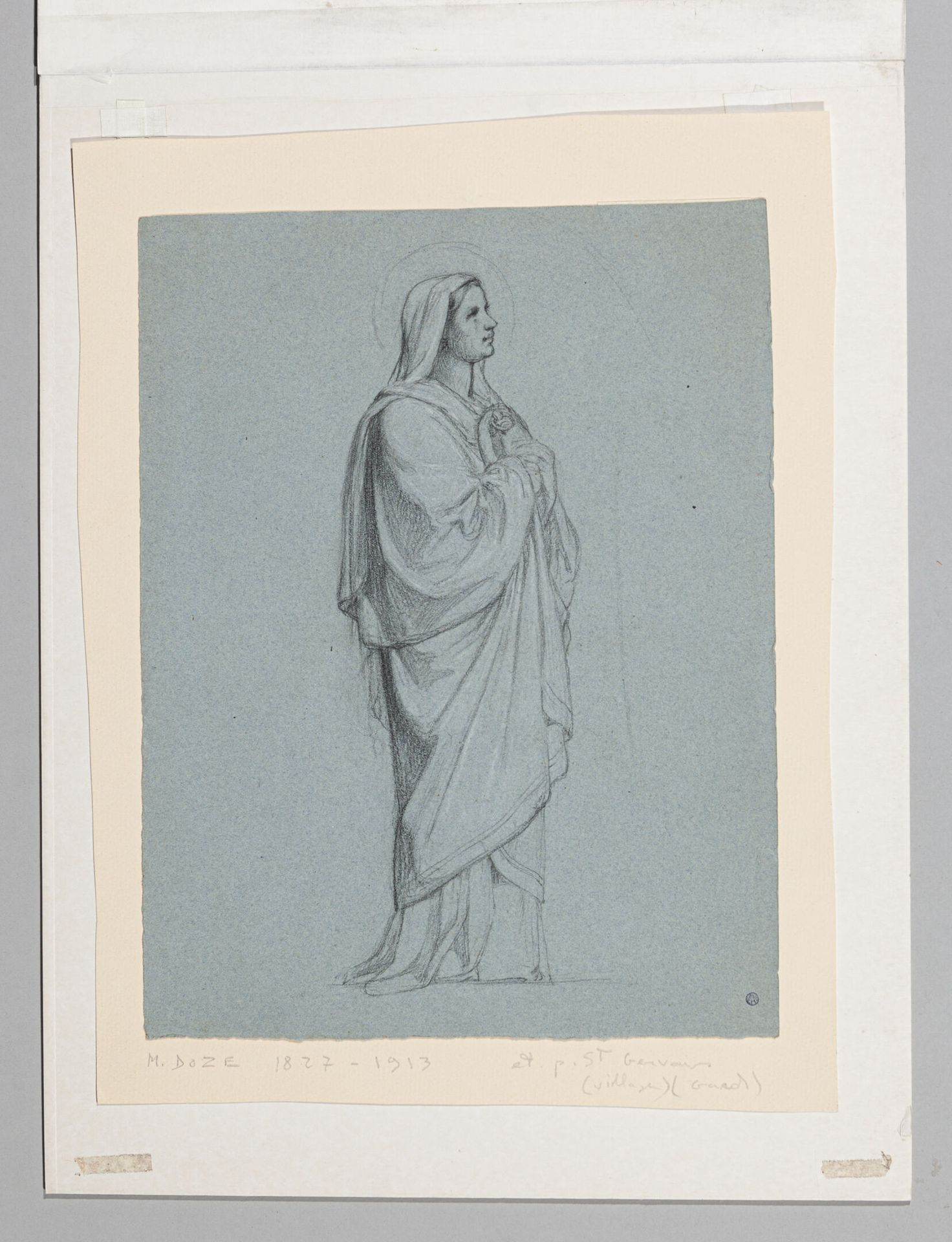 Null Melchior DOZE (1827-1913) 

Study of a Saint

Graphite on blue paper, unsig&hellip;