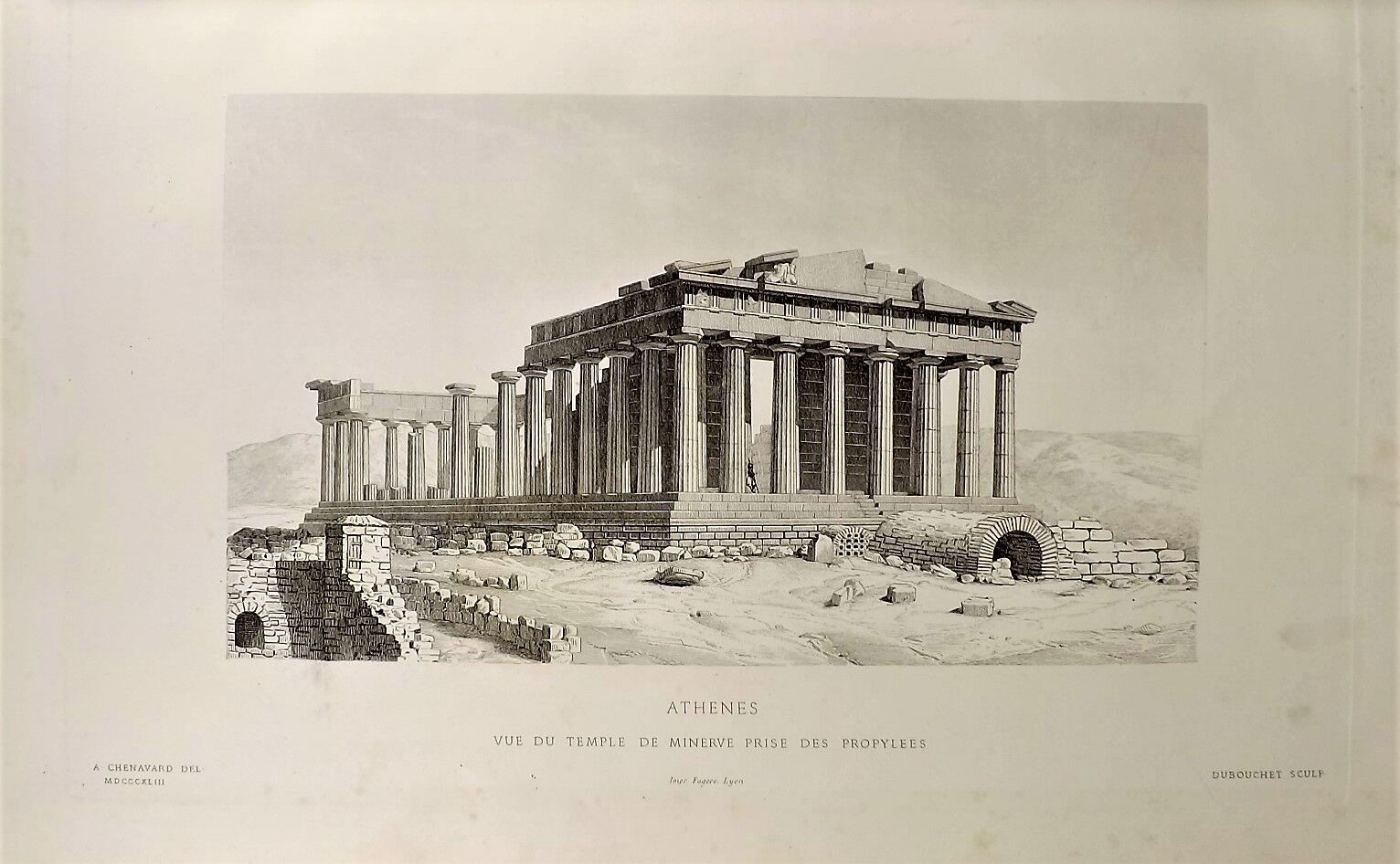 Null CHENAVARD (A.-M.). Six vues et détails dessinés à Athènes en MDCCCXLIII. Ly&hellip;