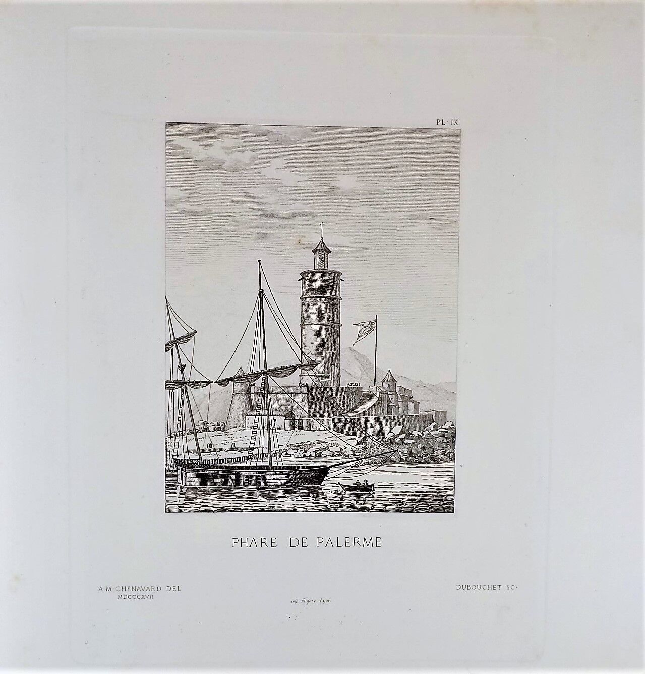 Null Chenavard（A.-M.）。意大利、西西里岛和伊斯特拉的景色。里昂，路易-佩兰出版社，1861年。长方形对开本，出版商板。 
	安格尔的舍纳瓦德&hellip;