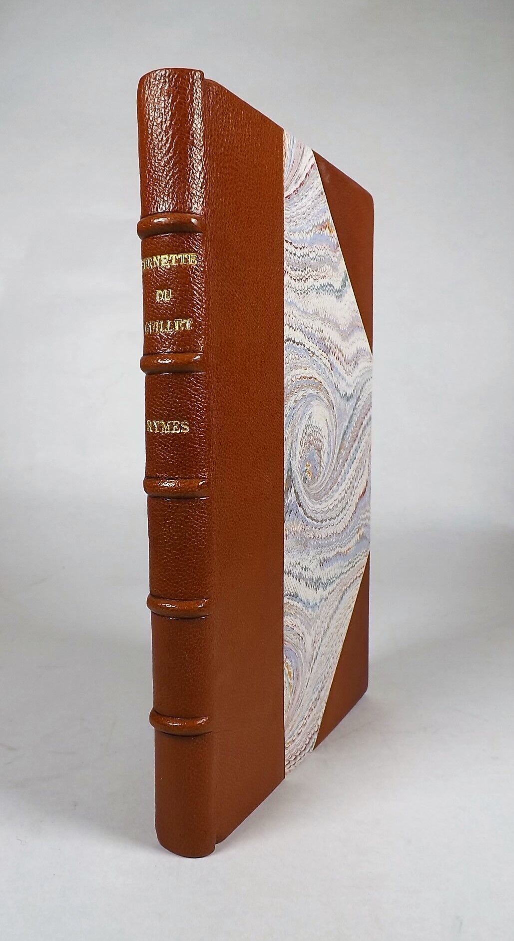 Null DU GUILLET（Pernette）。里昂的佩内特-杜-吉列的诗歌。里昂，佩林，1830年。8开本，半哈瓦那皮革，有边角，书脊有棱角（现代装订）。&hellip;