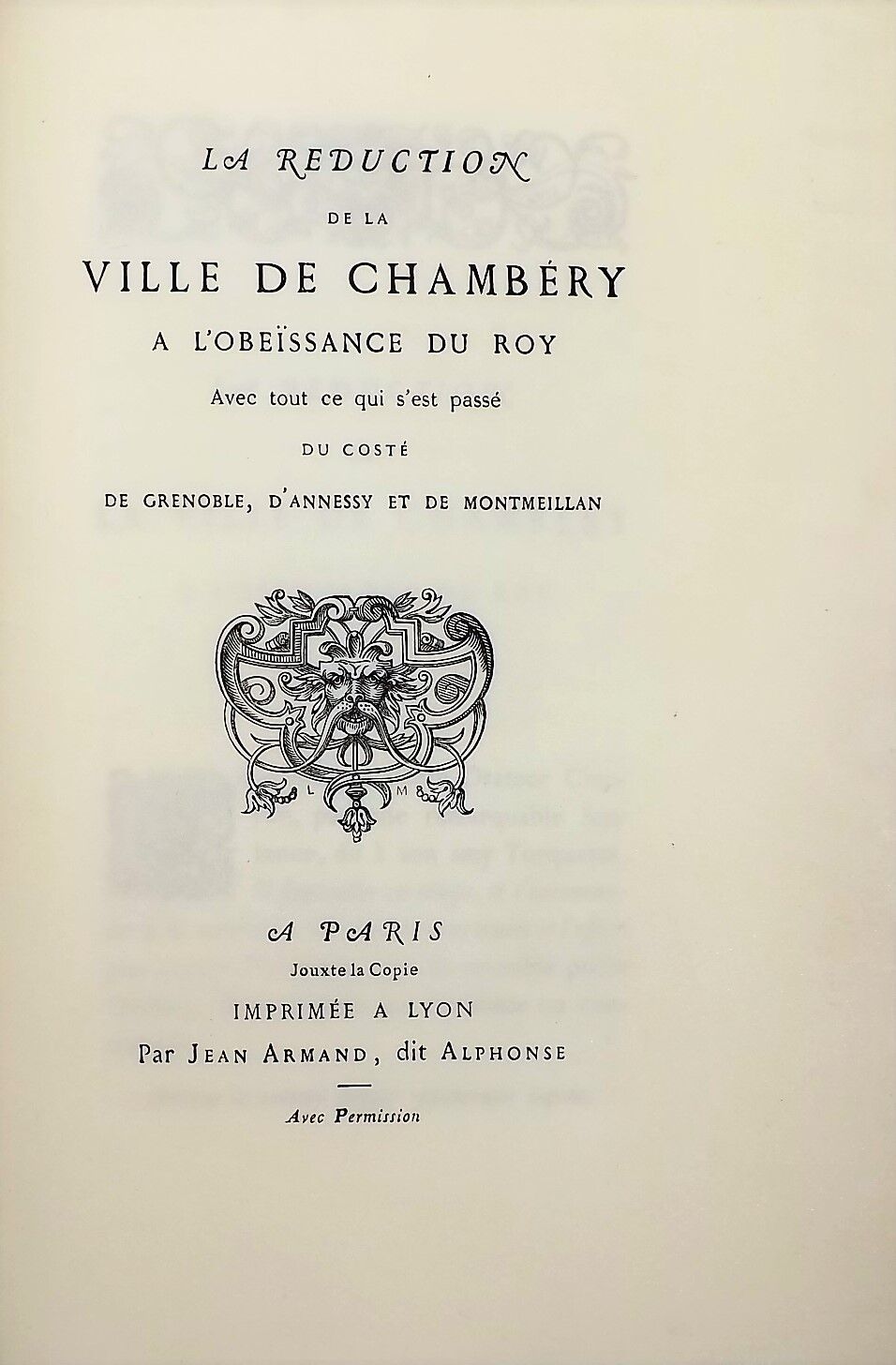 Null LA REDUCTION DE LA VILLE DE CHAMBERY, à l'obéissance du Roy, avec tout ce q&hellip;