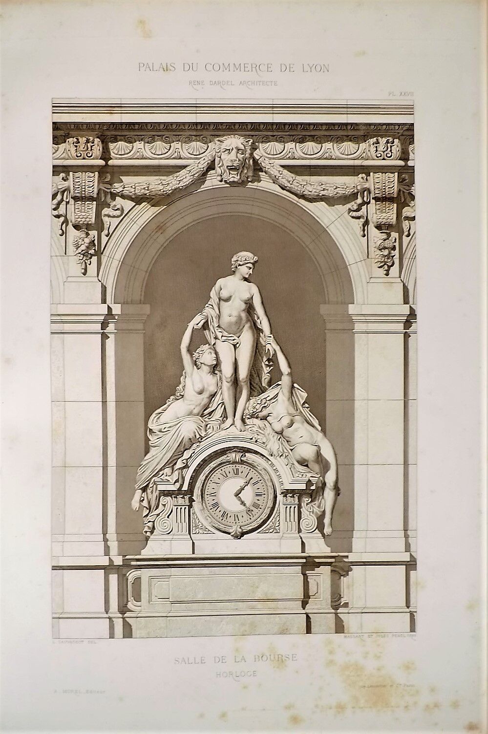 Null DARDEL (René).里昂商业宫专著。巴黎，莫雷尔（路易斯-佩林出版社），1868年。夹页，出版商的黑色珍珠岩。
	与前一期相同。该副本附有佩兰&hellip;