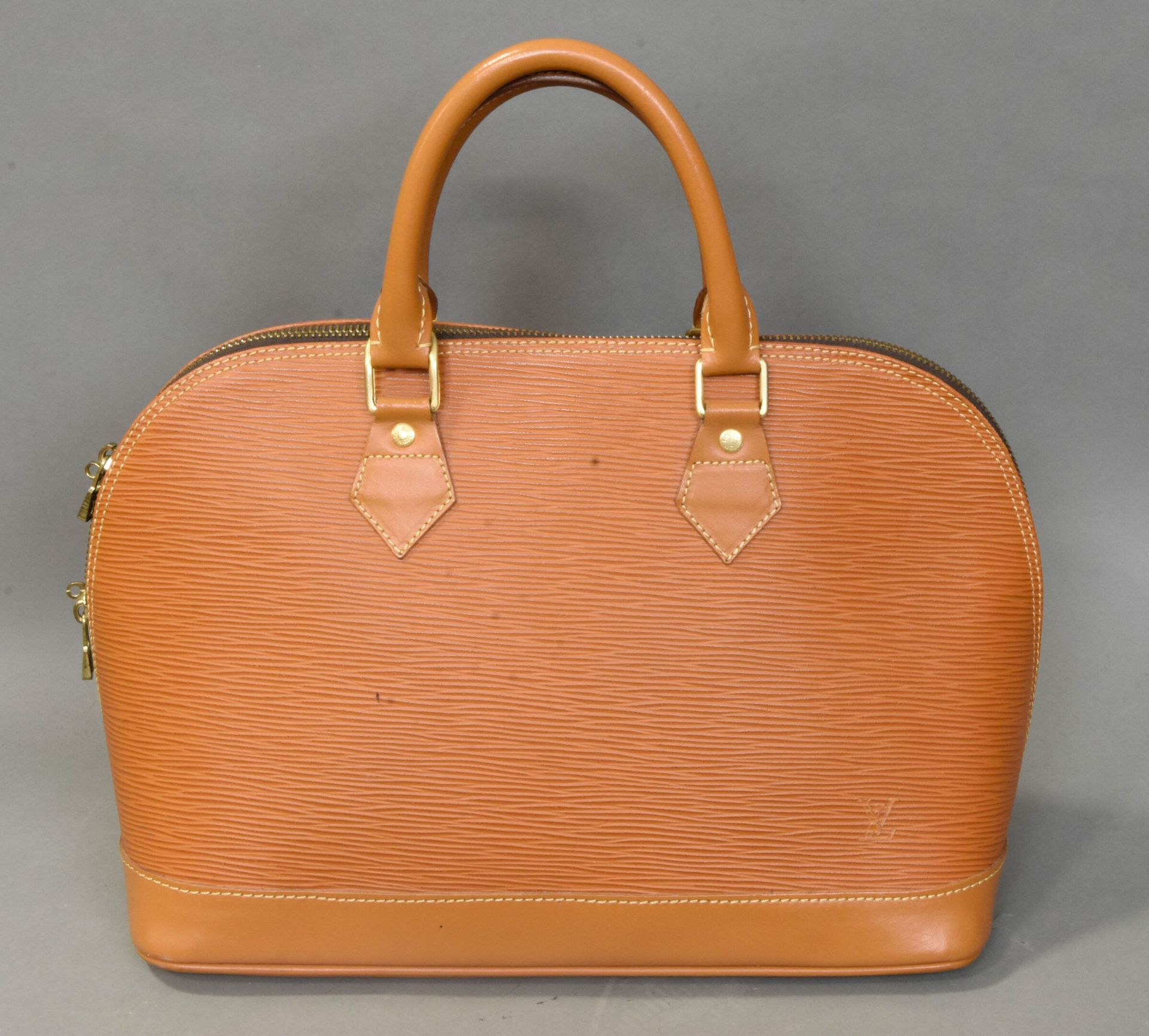 Louis Vuitton Alma Top Handle Bag in Epi Leather, Hardware