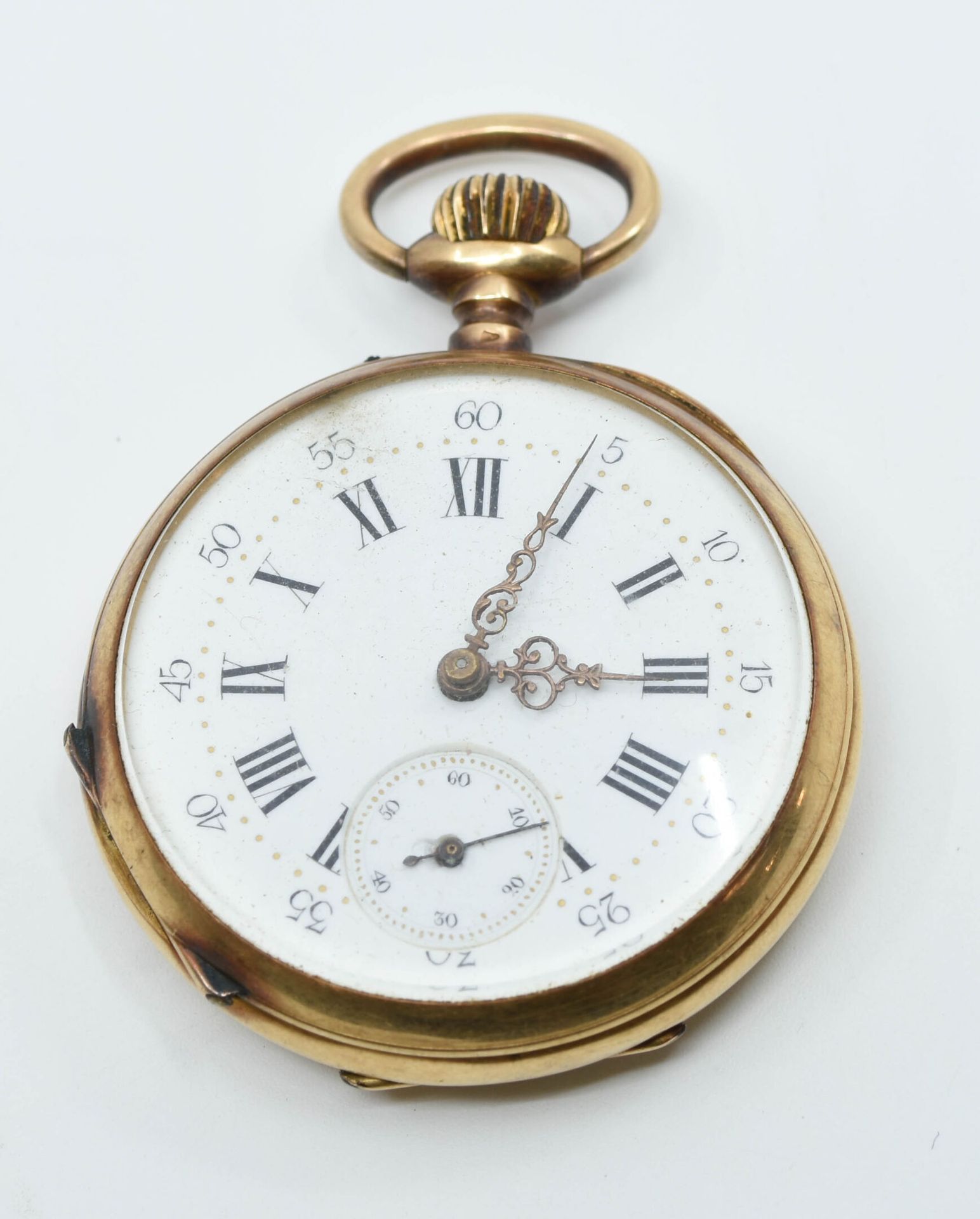 Null Pocket watch, in yellow gold (750 °/°°), the inner bowl in gold
Gross weigh&hellip;