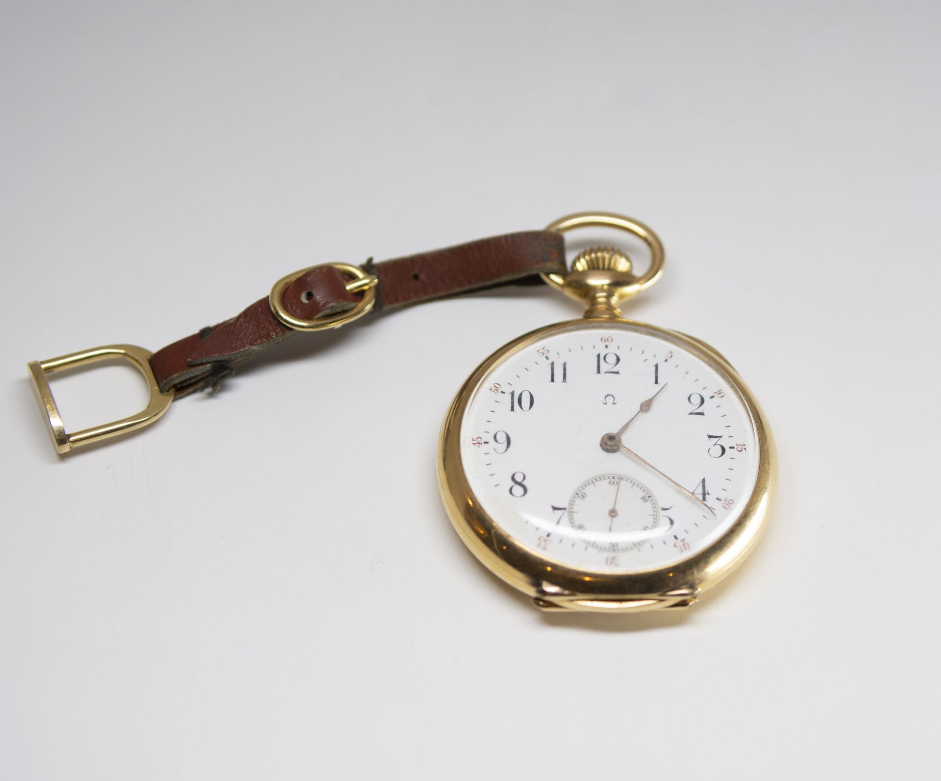 Null OMEGA
Taschenuhr aus 18 Karat Gelbgold (750°/°°), mechanisches Uhrwerk mit &hellip;