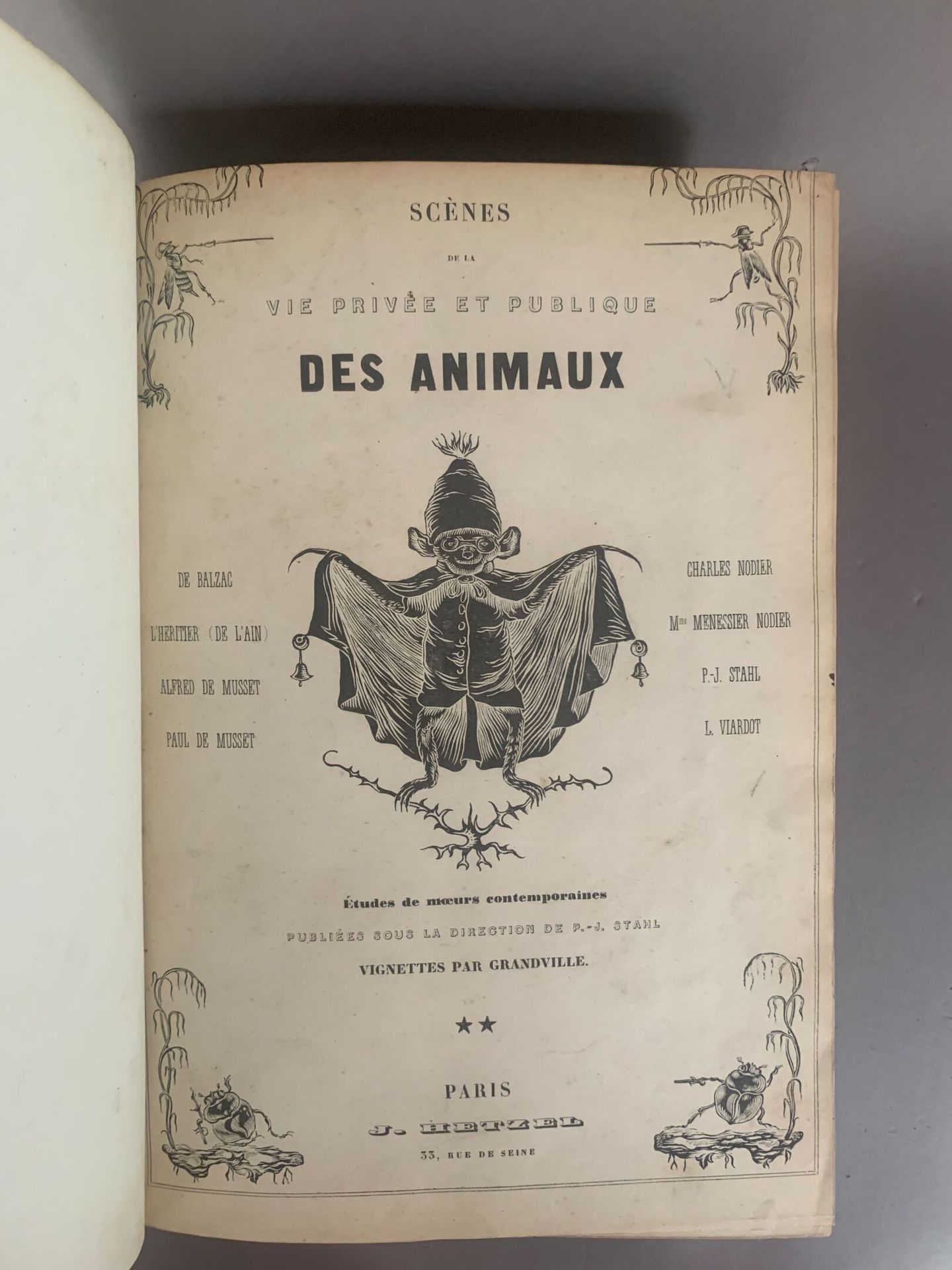 Null GRANDVILLE Jean-Jacques. Scènes de la vie privée et publique des animaux. P&hellip;