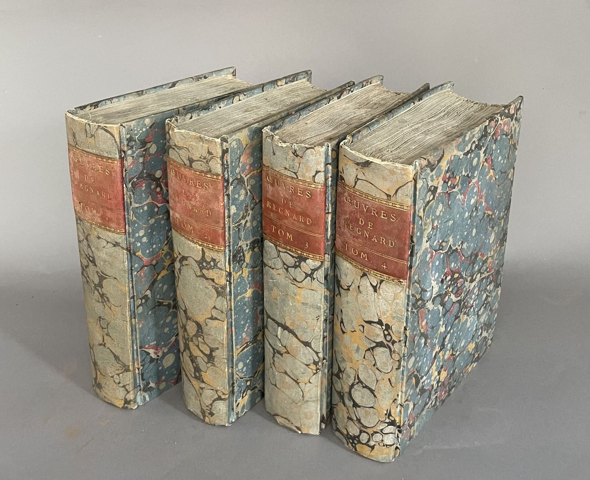 Null REGNARD Jean-François. OEuvres. En París. Maradan. 1790. 4 volúmenes en 8.
&hellip;