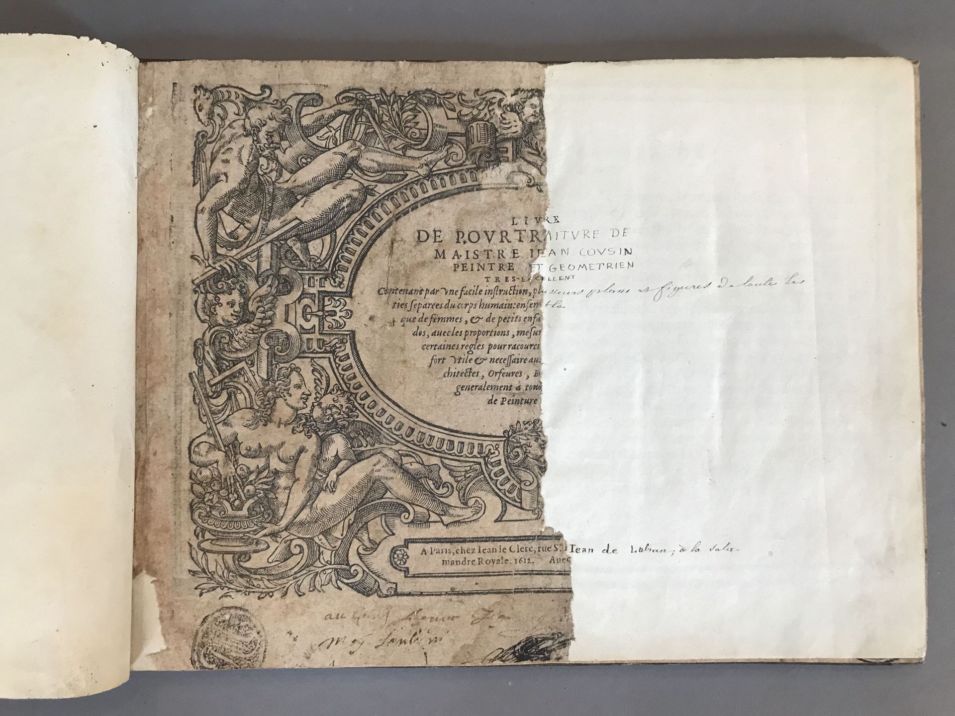 Null 库森-让。让-库桑大师的画作。巴黎。让-勒克莱尔。1612年。1卷8开本，长方形。 

重要的损坏和修复。书脊受损。按原样。



弗朗索瓦-拉布特的&hellip;