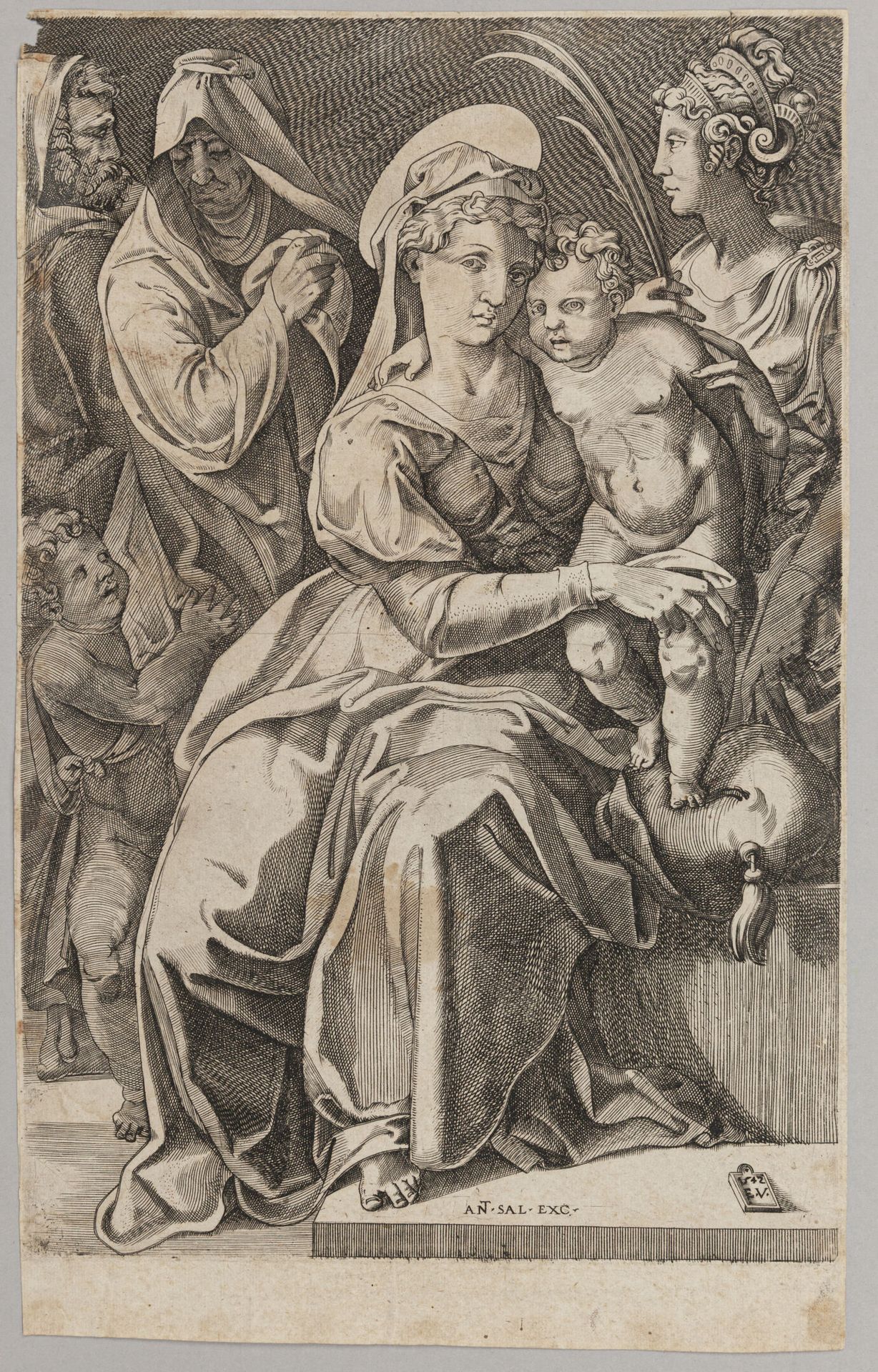Null 埃尼阿-维库斯-VICO(1523-1567)
圣母，儿童耶稣，圣伊丽莎白，圣约瑟夫，小圣约翰和一个圣殉道者。 1542年
Bartsch 5
蚀刻
&hellip;