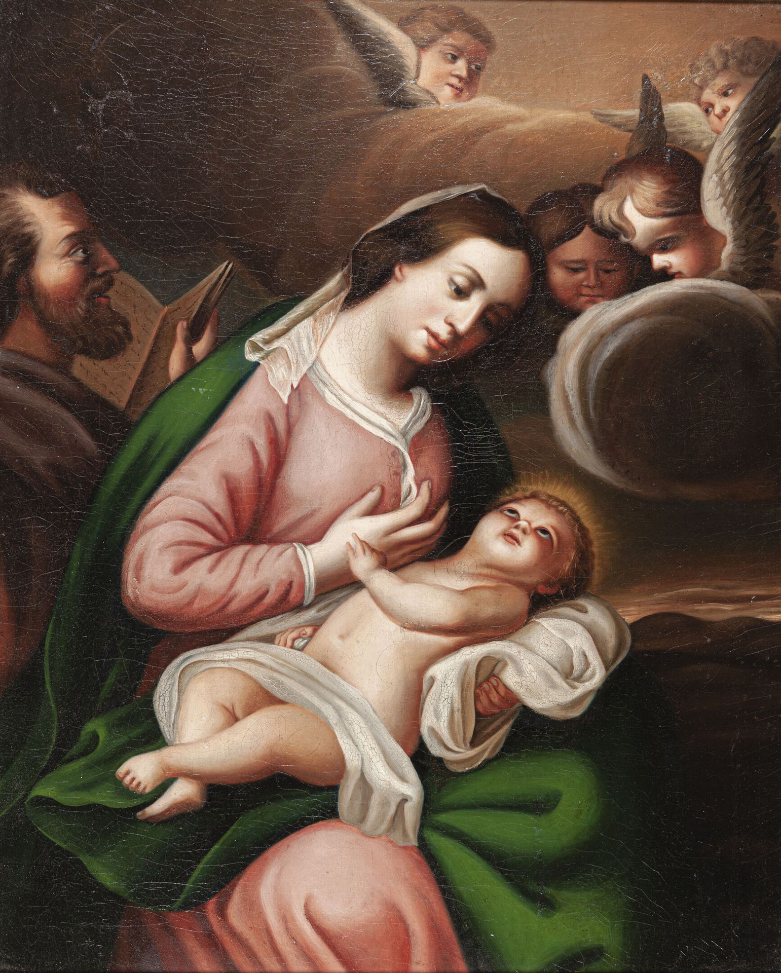 Null ESCUELA FRANCESA al gusto del siglo XVIII
Sagrada familia
Óleo sobre lienzo&hellip;