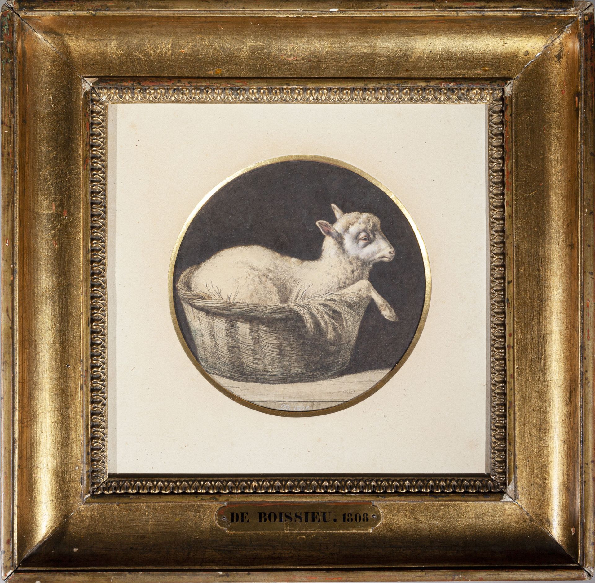 Null Jean-Jacques de BOISSIEU (1736-1810)
L'agnello nel suo cesto. 1808 
Ripresa&hellip;