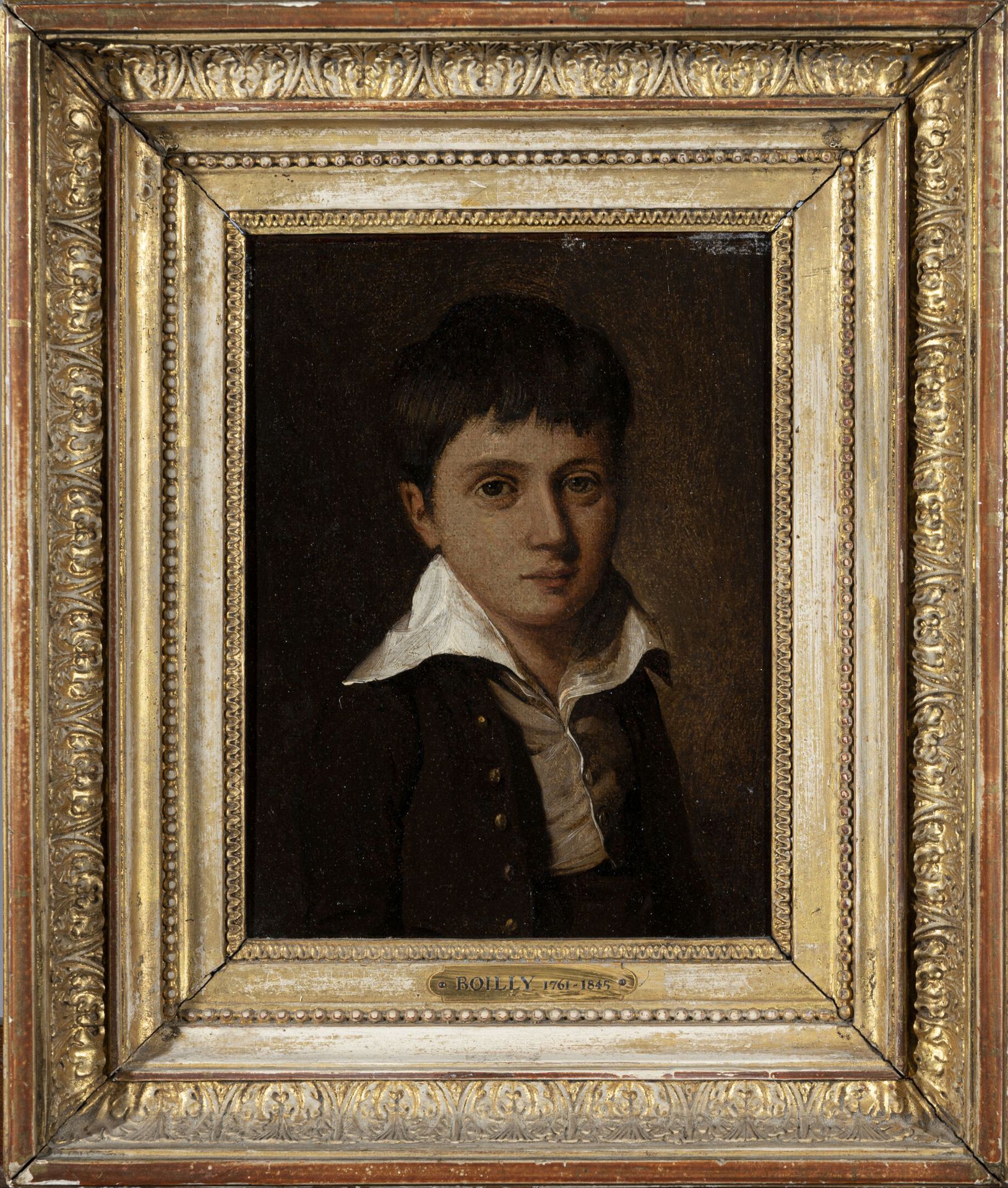 Null 路易-莱奥波利(1761-1843)
一个小男孩的画像
布面油画，有内衬
H.22厘米宽、17厘米高VS
磨损的
原有帝国时期的木质和镀金灰泥框架

&hellip;