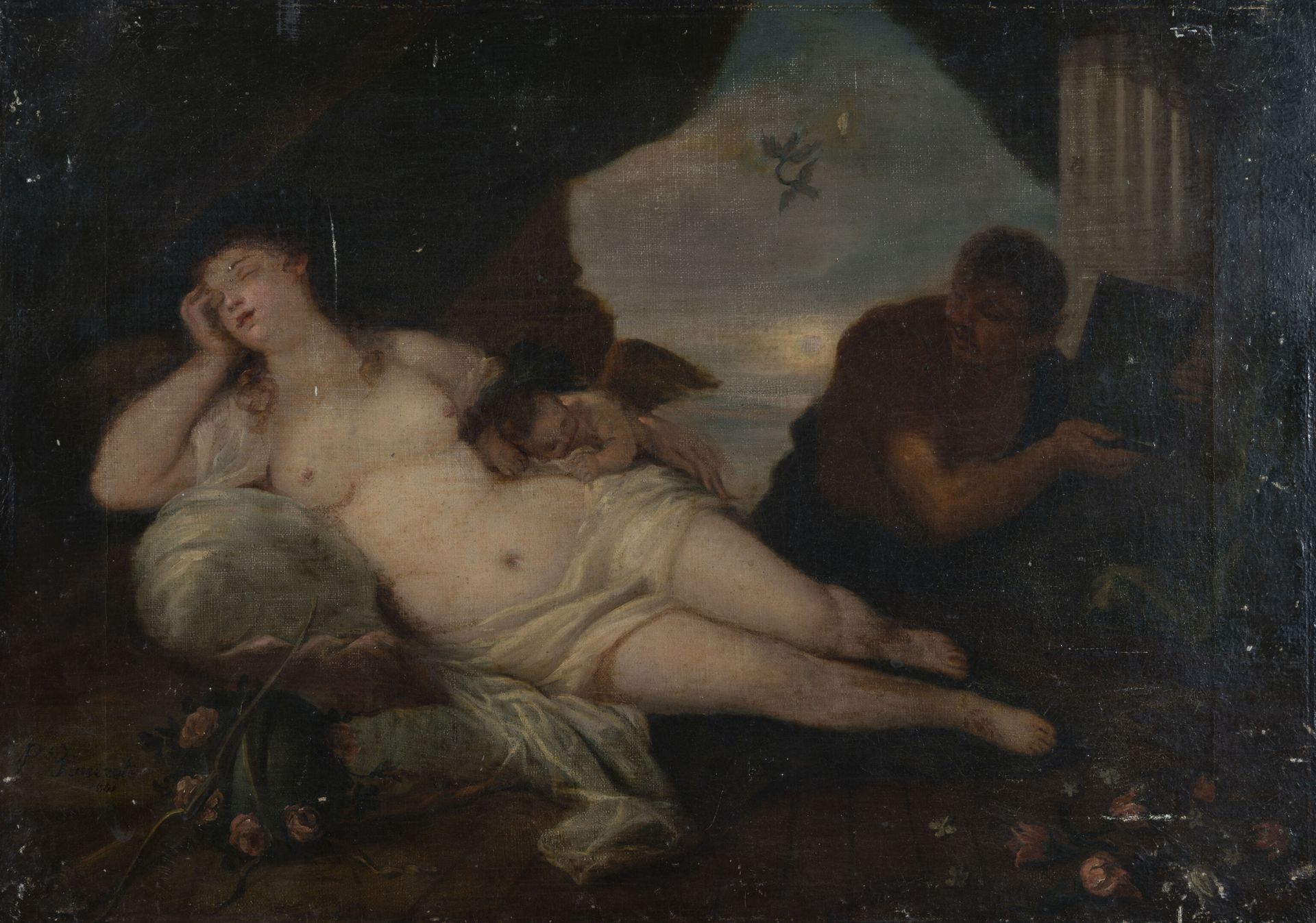 Null Pierre BONIROTE (1811-1891) 
Sleeping Venus
Oil on canvas, signed and dated&hellip;