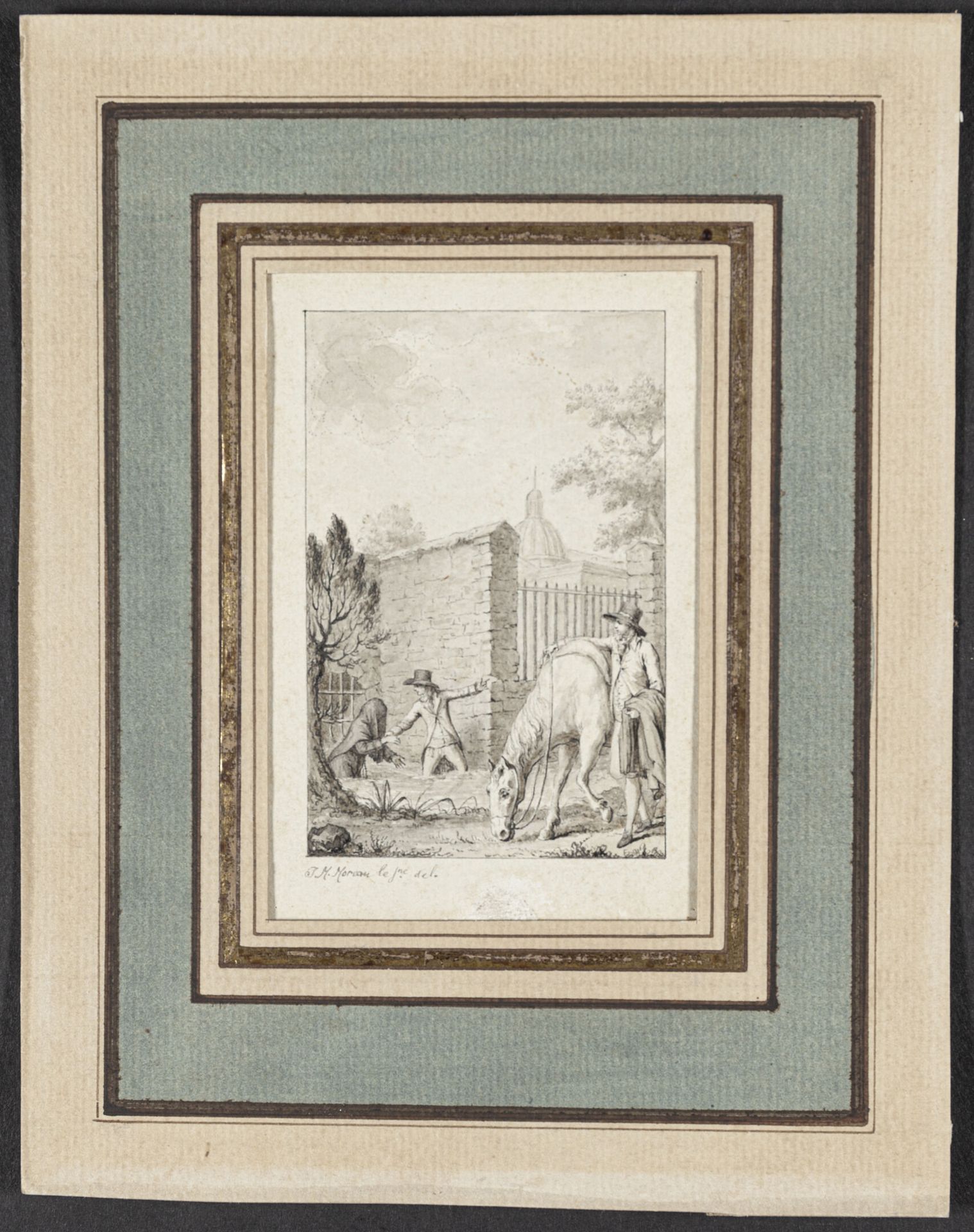 Null 让-米歇尔-莫罗(Jean-Michel MOREAU the Younger) (1741-1814)
逃出修道院：一个小插曲的项目
钢笔和灰色墨水&hellip;