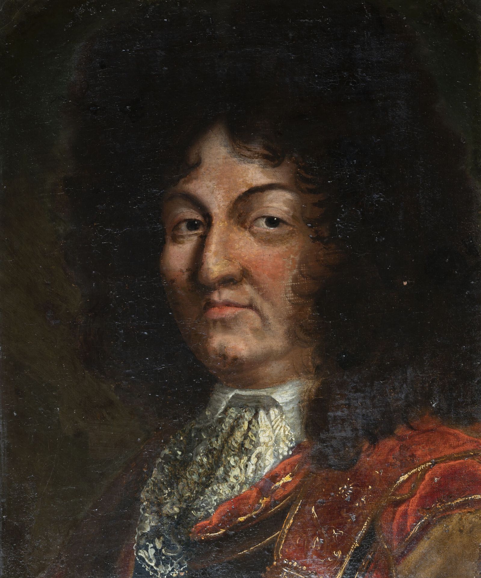 Null FRANZÖSISCHE Schule im Geschmack des 17.
Porträt von Ludwig XIV.
Öl auf Lei&hellip;