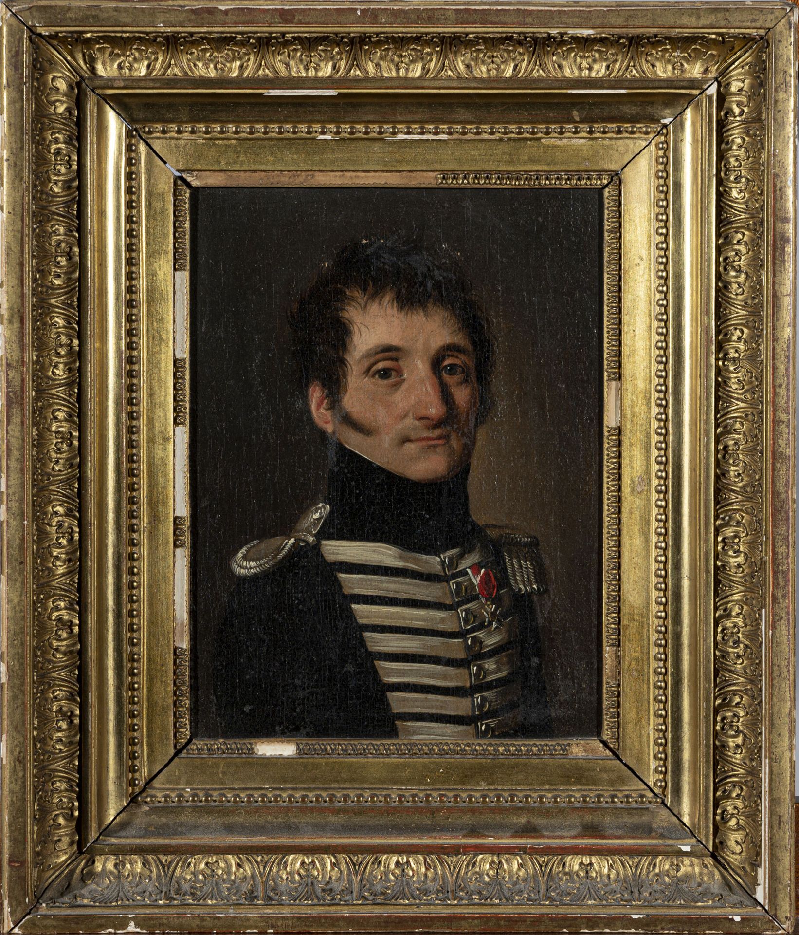 Null 路易-莱奥波利(1761-1843)
雅克-贝尔蒂埃-德-格兰德里（1777-1856）的肖像
布面油画，背面刻有模特的身份信息
H.22厘米宽、17&hellip;