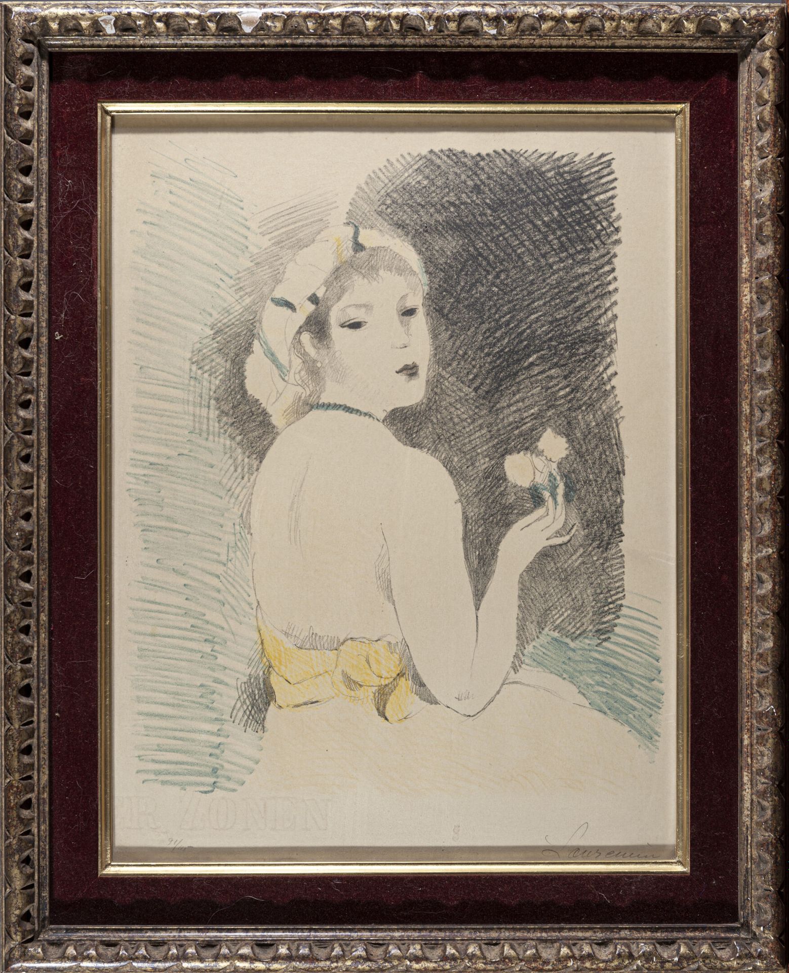 Null 玛丽-劳伦斯(Marie LAURENCIN) (1883-1956)
玫瑰或爱情的女人。 1930年
Marchesseau 149
印在Zonen&hellip;