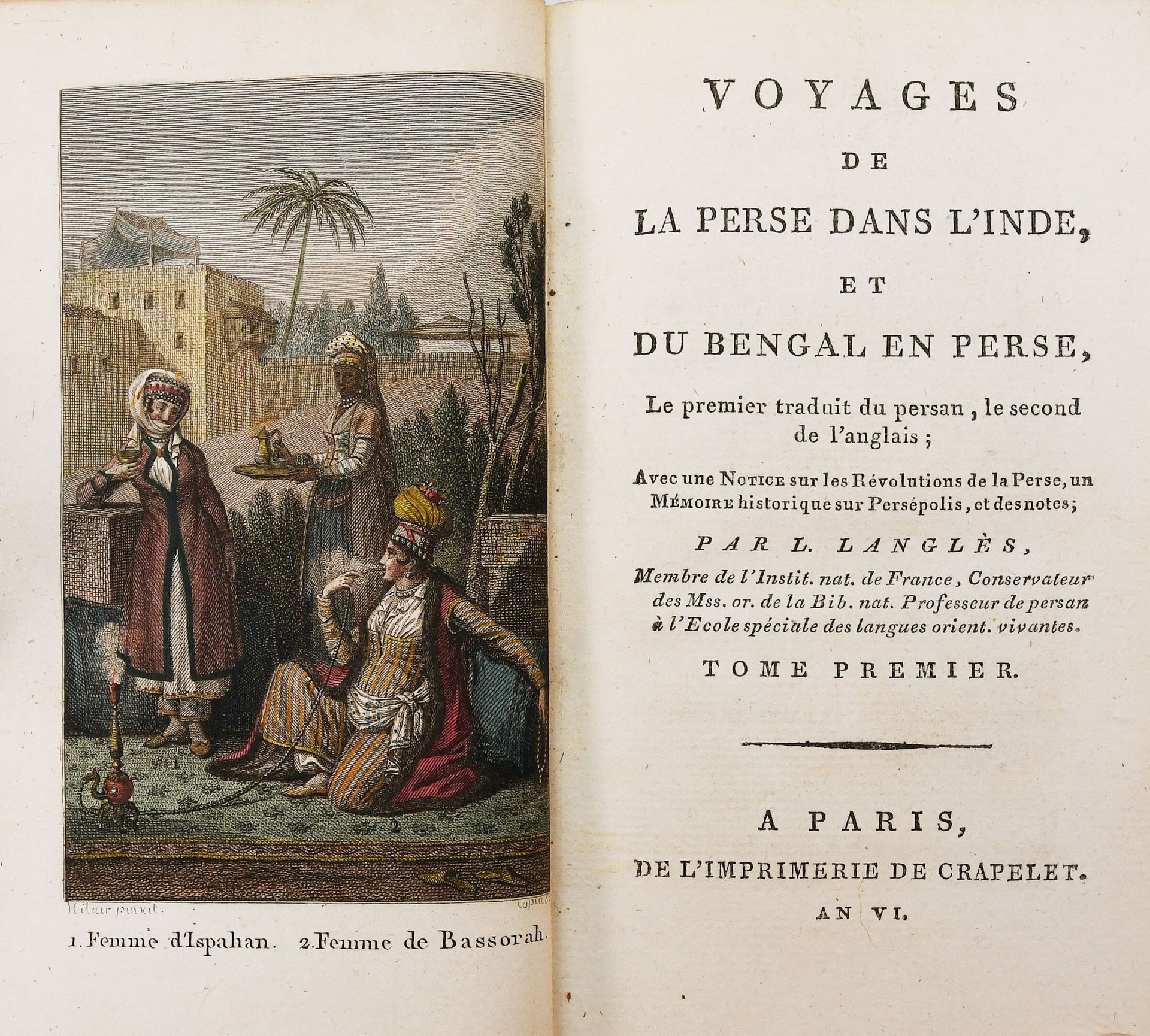 Null [Reise - Marine]. [LANGLES (Louis Mathieu.)]. Voyages de la Perse dans l'In&hellip;