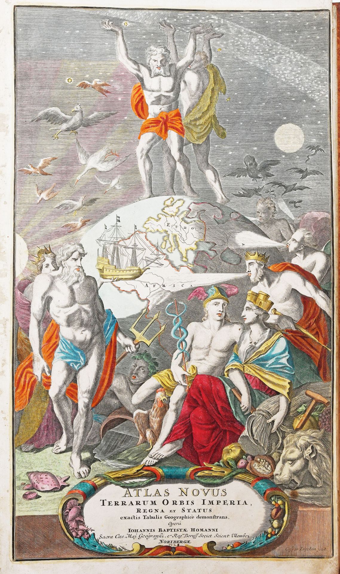 Null [Travel - Navy]. HOMANN (J.B.). Atlas Novus Orbis Imperia regna et status e&hellip;