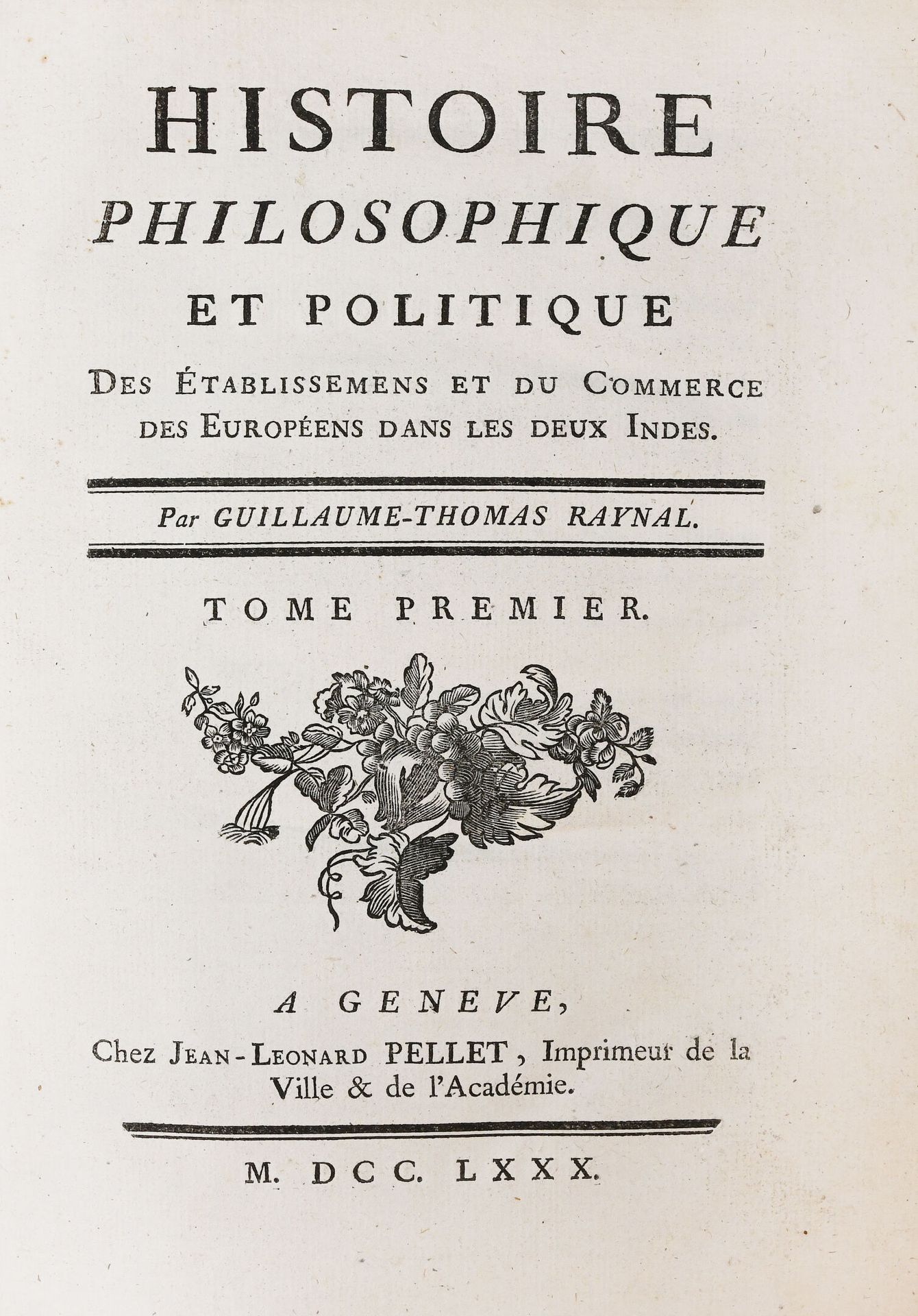 Null [Viaggi - Marina]. RAYNAL (Guillaume-Thomas). Storia filosofica e politica &hellip;