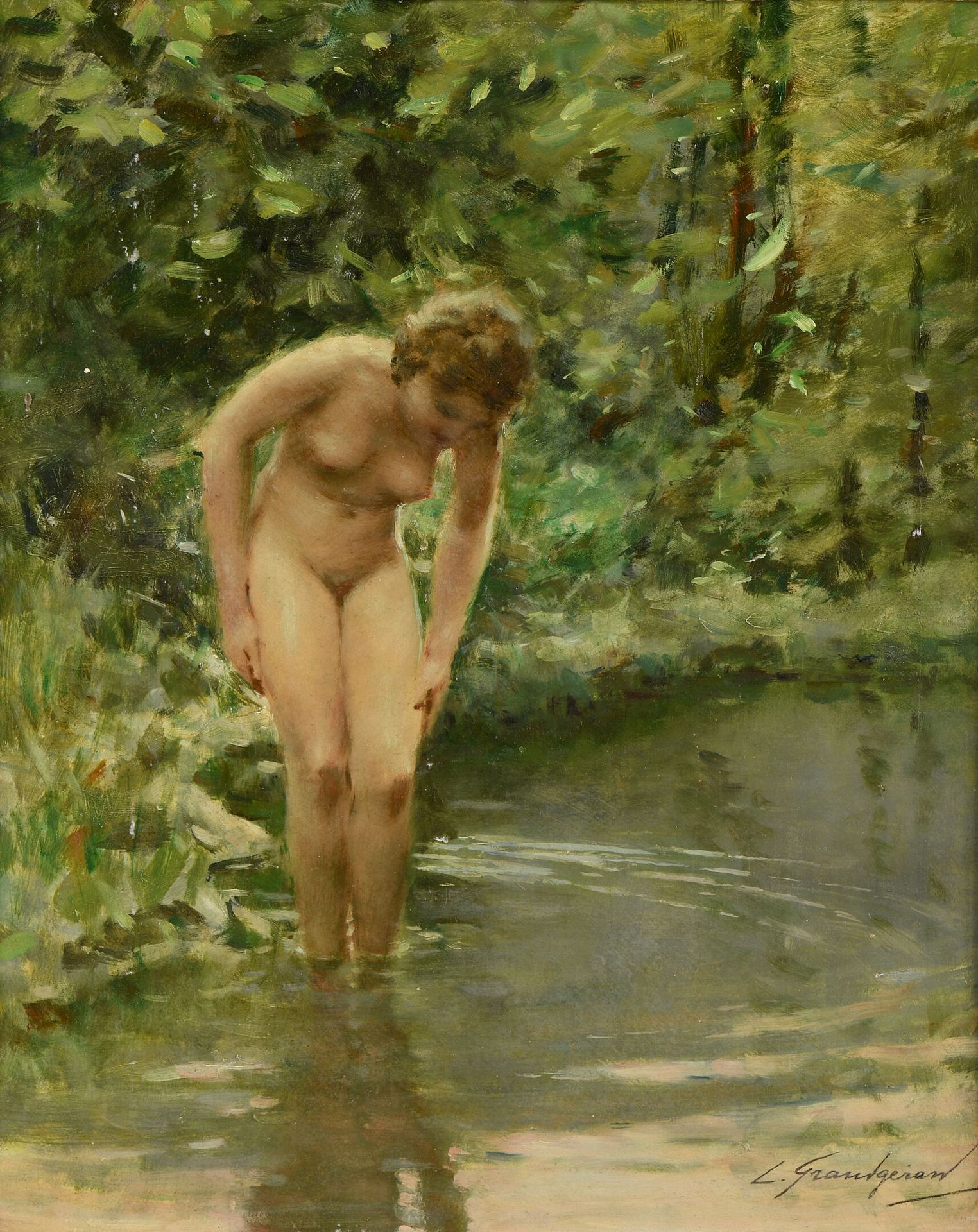 Null Lucien Henri GRANDGÉRARD (1880-1970)
Baigneuse se mirant dans l'eau
Huile s&hellip;
