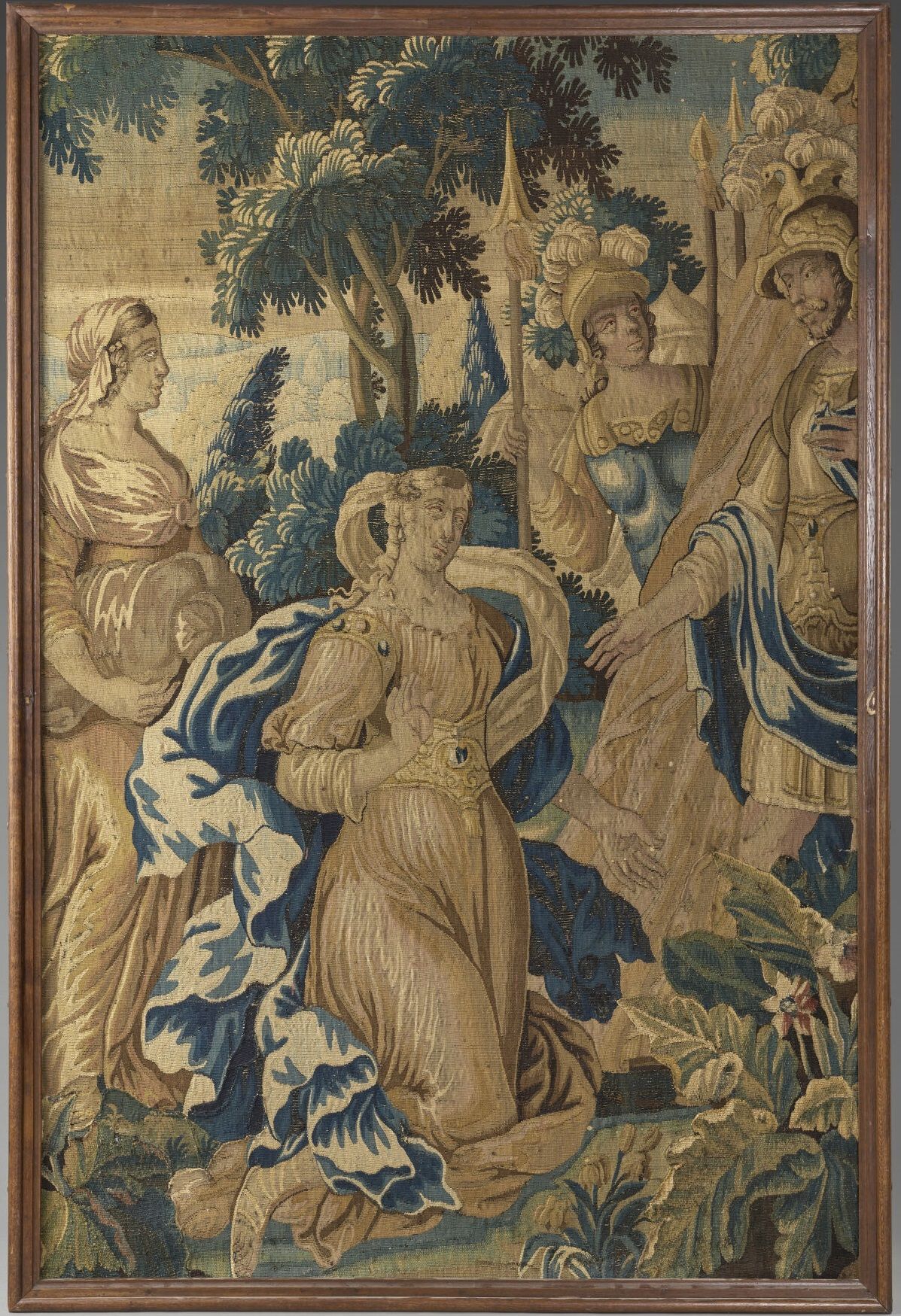 Null Fragment de tapisserie d'Aubusson à décor mythologique, dans un cadre en ch&hellip;