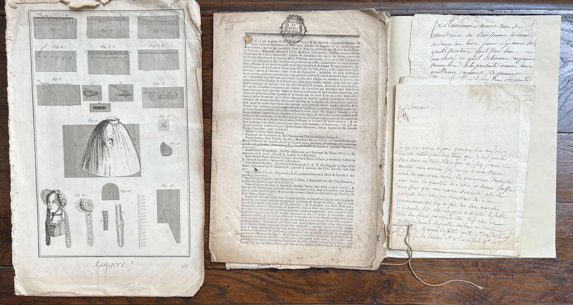 Null 与布匹贸易有关的各种手写信件和合同集，1720-1847 年
.让-雅克-巴杜（Jean Jacques Bardoux），巴黎纽扣制造商，1788 &hellip;