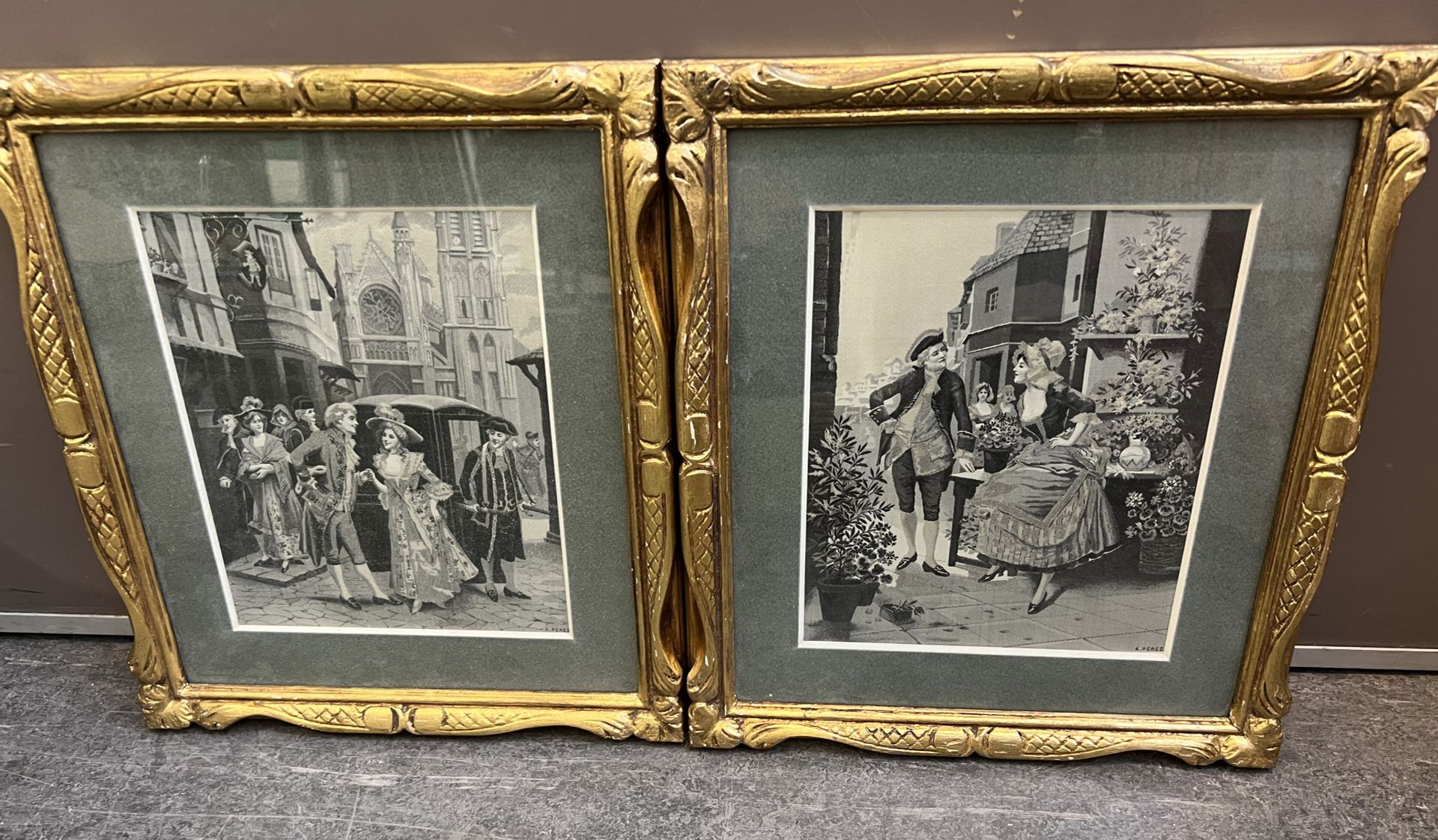 Null Ein Paar gewebter Bilder, Neyret Frères, Saint-Étienne, Anfang des 20. Jahr&hellip;