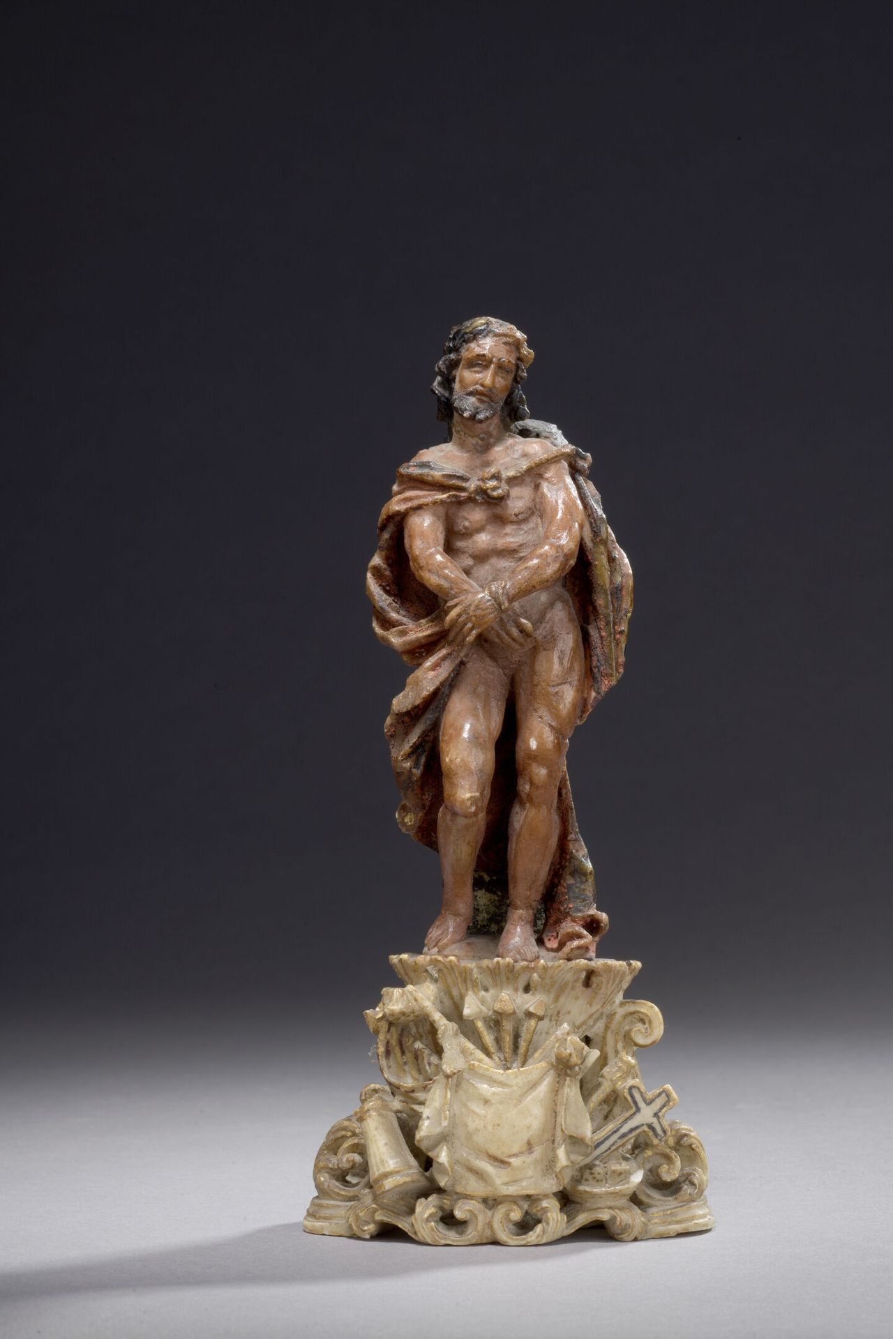 Null ITALIE DU SUD,, école de Trapani, XVIIIe siècle 
Ecce Homo 
Statuette en al&hellip;