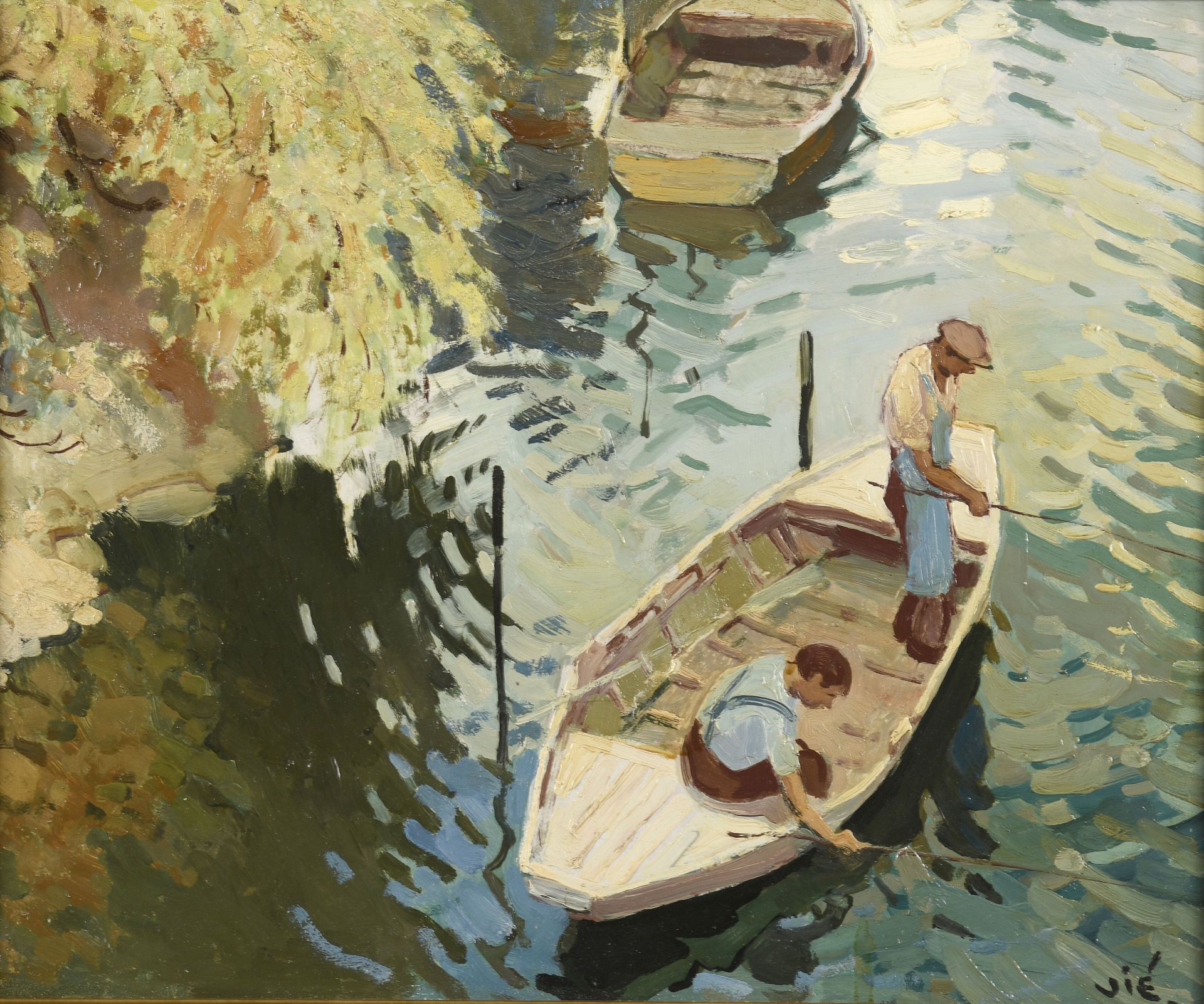 Null Gabriel VIÉ (1888-1973)
Pêcheurs dans leur barque
Huile sur isorel, signée &hellip;