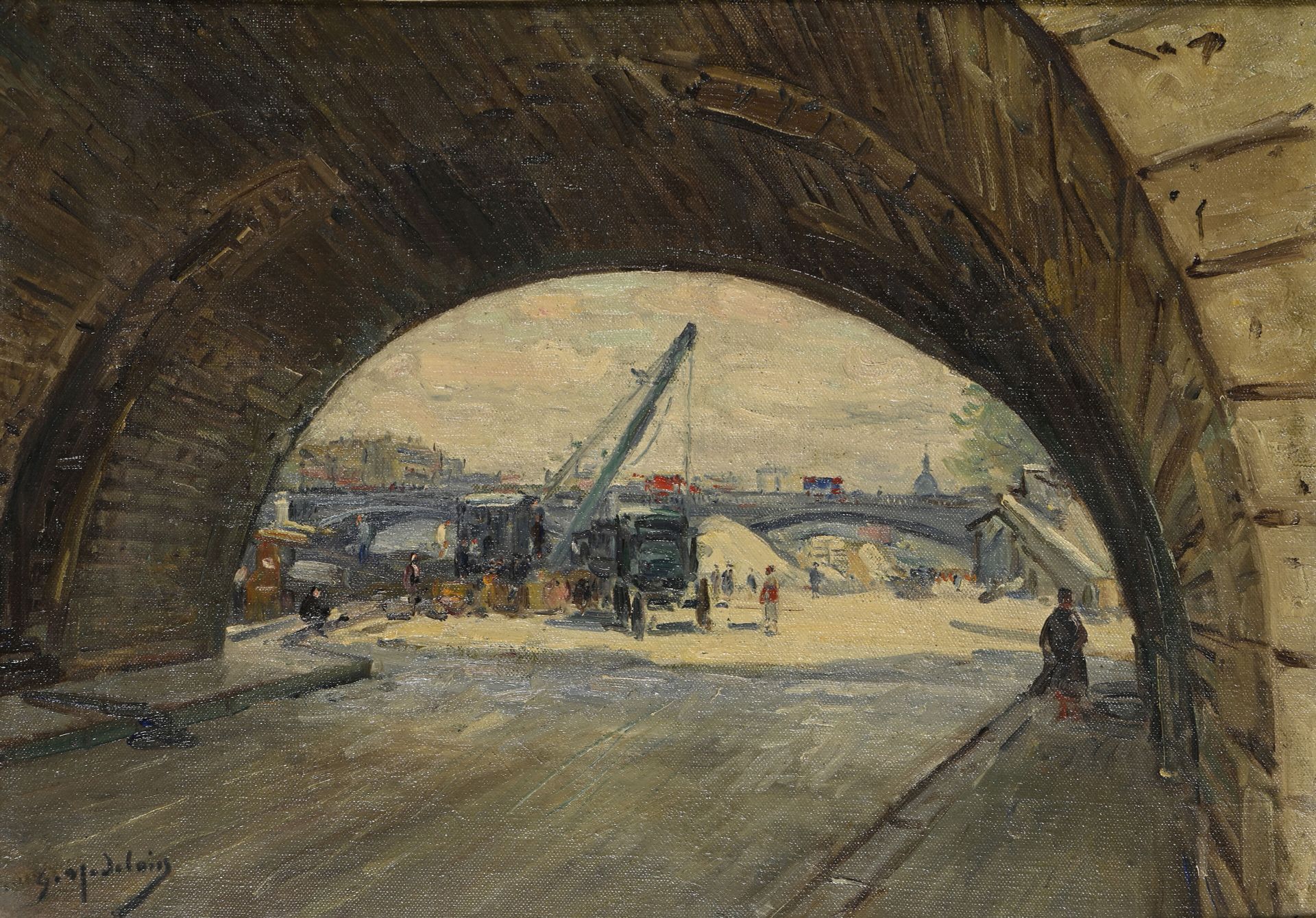 Null Gustave MADELAIN (1867-1944)
Les berges
Huile sur toile, signée en bas à ga&hellip;
