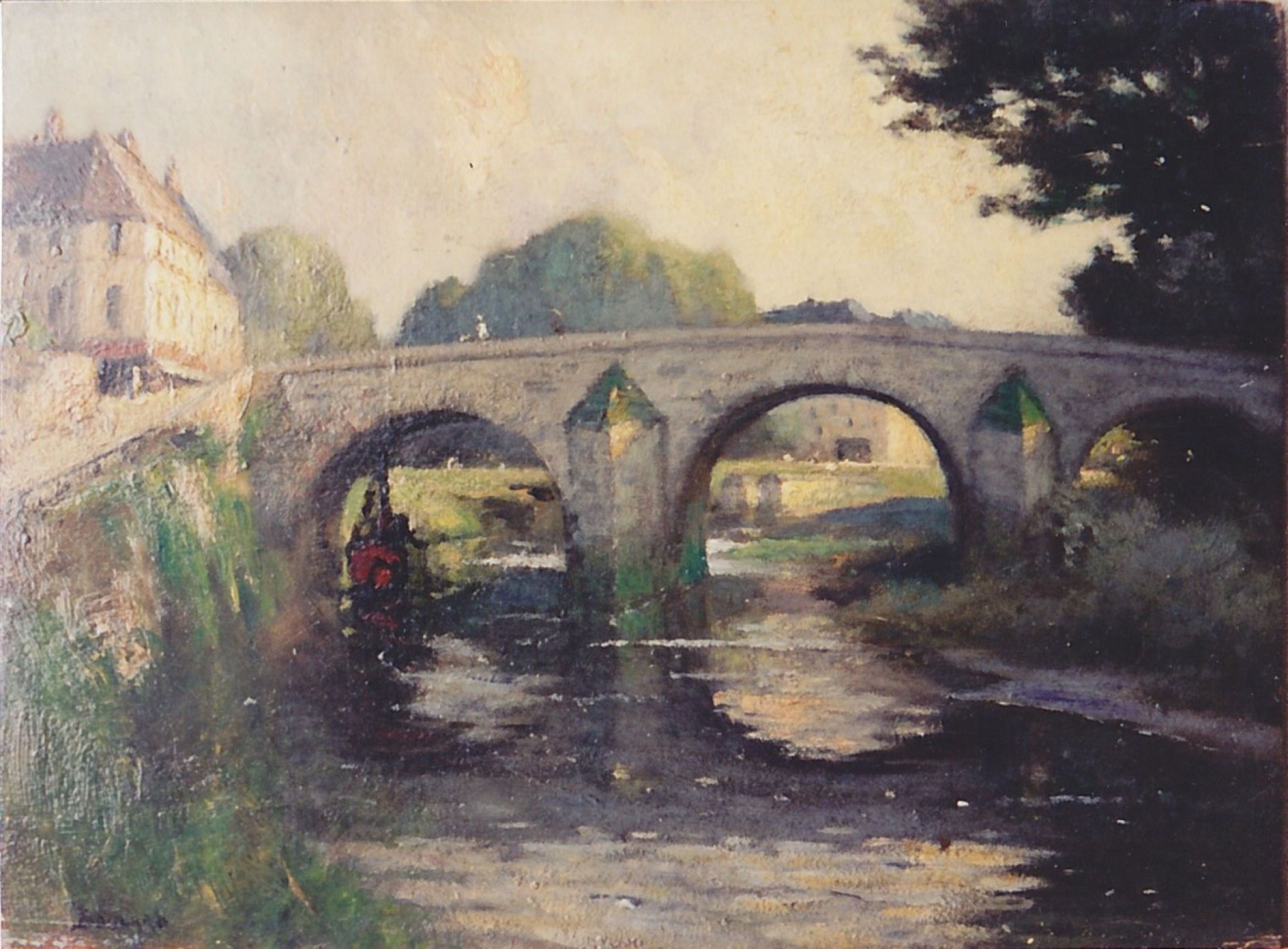 Null Emile Boulard (1863-1943)
Paysage au pont
Huile sur bois, signé en bas à ga&hellip;