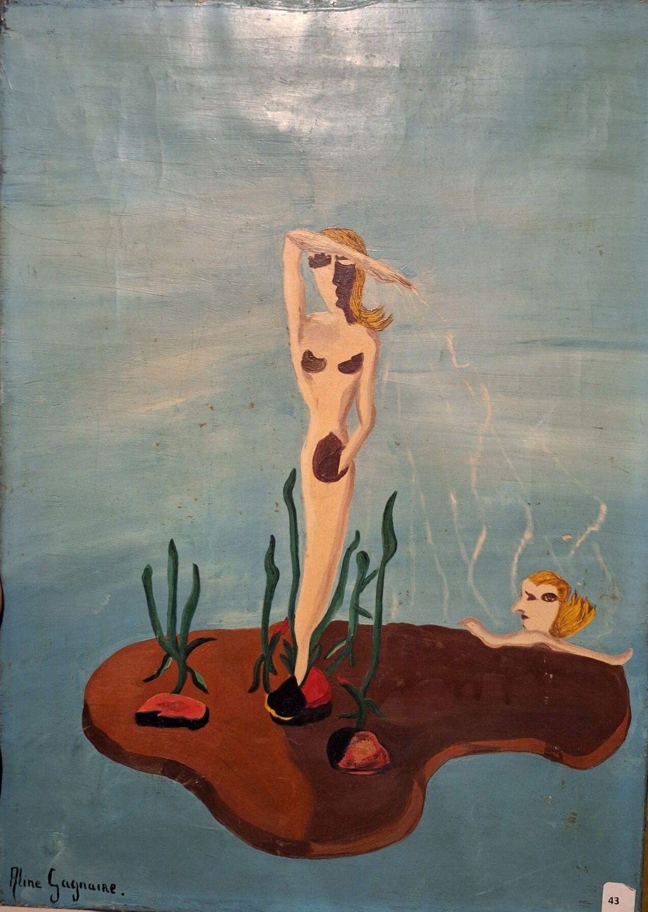 Null Aline GAGNAIRE (1911-1997)
Vénus, 1940
Huile sur toile, signée en bas à gau&hellip;