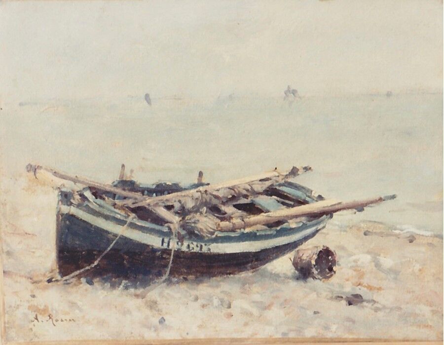 Null Amédée ROSIER (1831-1898)
Barque sur la plage
Huile sur carton, signé en ba&hellip;
