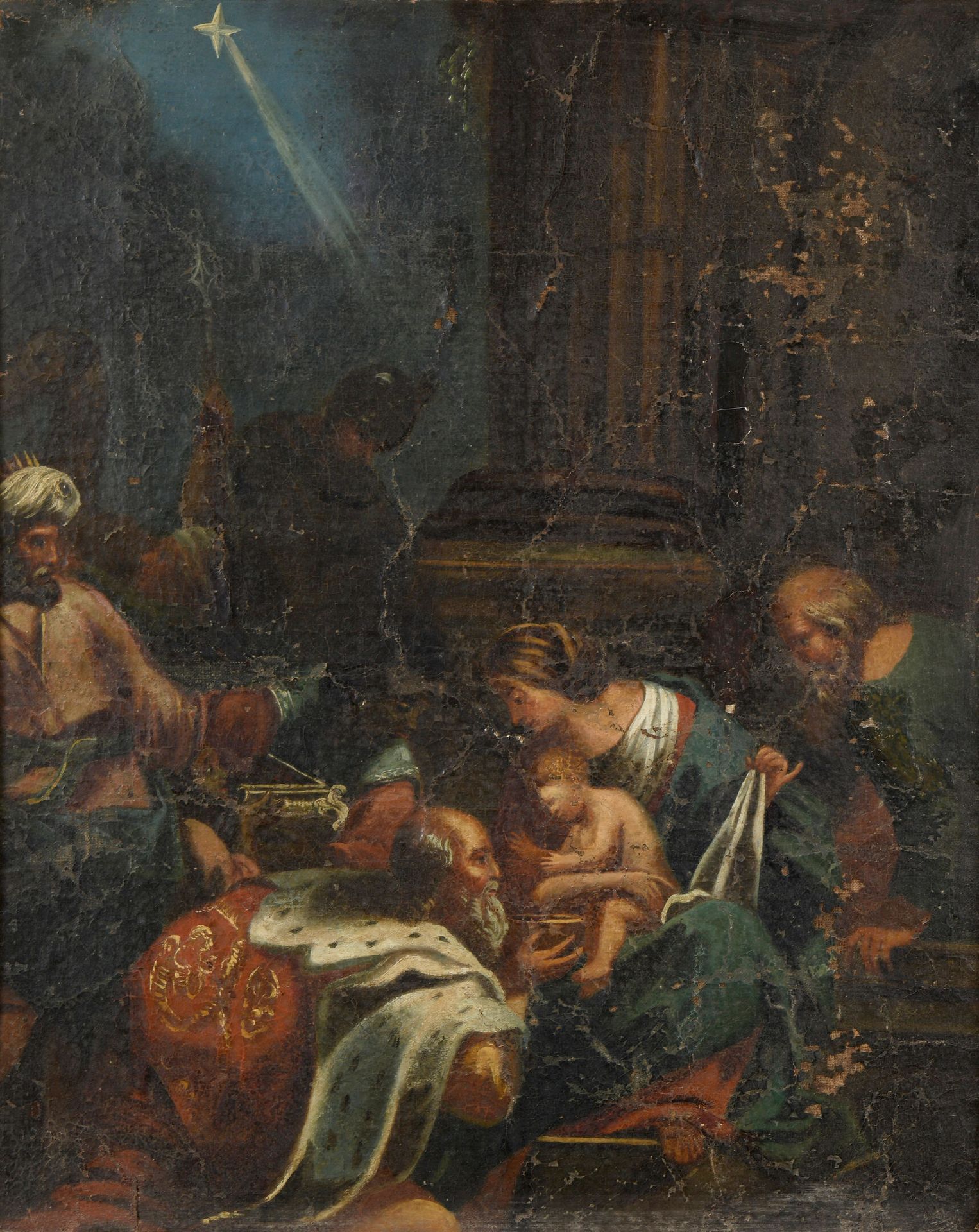 Null Dans le goût du XVIIIème siècle
L'adoration des mages
Huile sur toile rento&hellip;