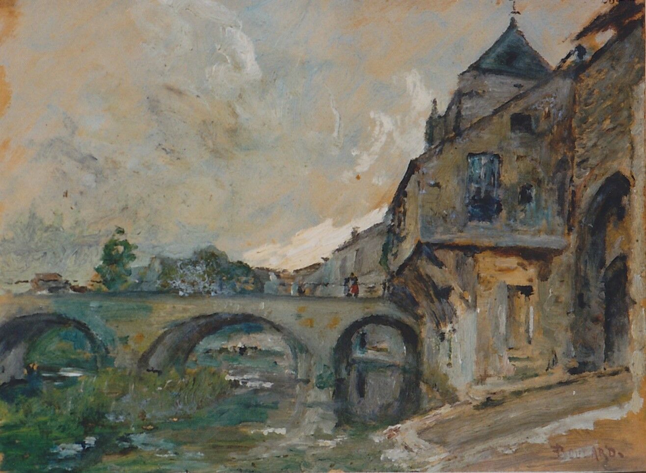 Null Émile BOULARD (1863-1943)
Vue d'un pont
Huile sur carton, signée en bas dro&hellip;