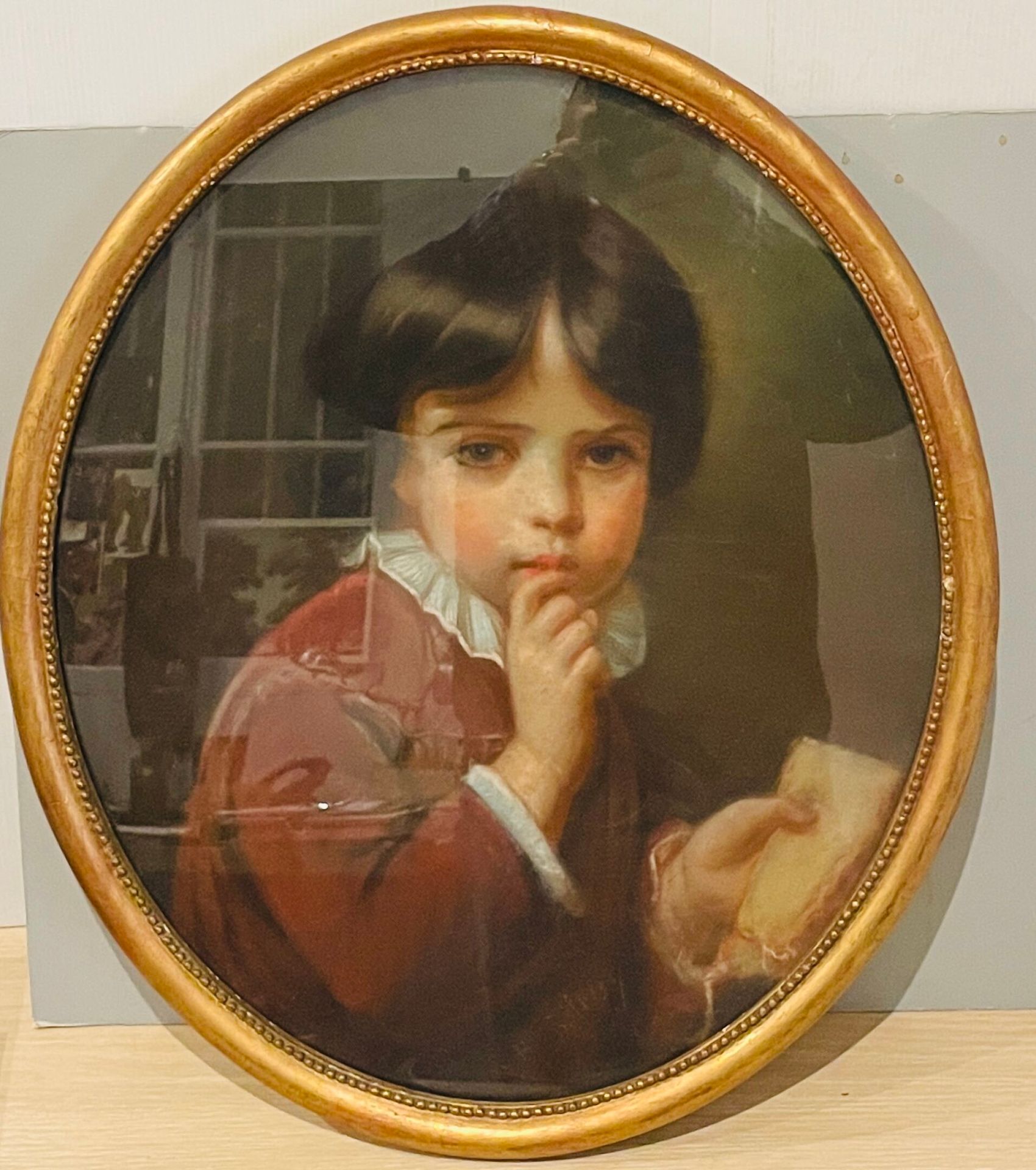 Null École FRANÇAISE vers 1850/1860
"Portrait d'un jeune garçon en veste rouge"
&hellip;