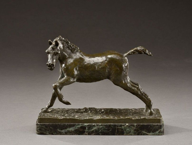 Christophe FRATIN (1801-1864) Le Poulain

Bronze à patine brune, signé

H. 15 cm&hellip;