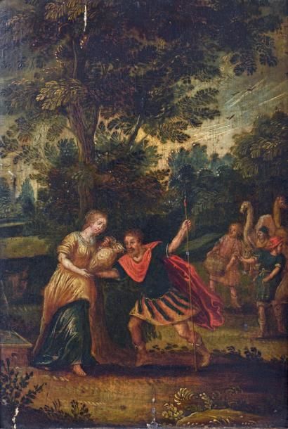 École Flamande, vers 1640 David et Abigaïl
Jacob et Rachel
Paire de panneaux de &hellip;