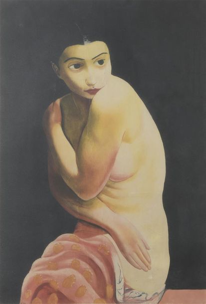 Moïse KIESLING (1891-1953) * Kiki nue
Gravure en couleur encadrée signée dans la&hellip;