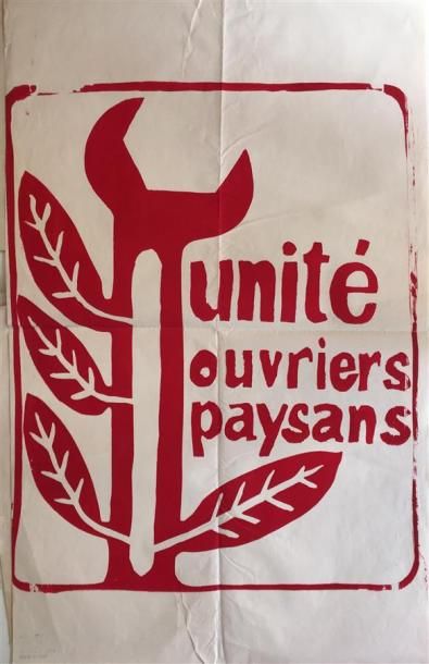 Null "Unité Ouvriers Paysans"

Sérigraphie monochrome rouge, sur papier non ento&hellip;