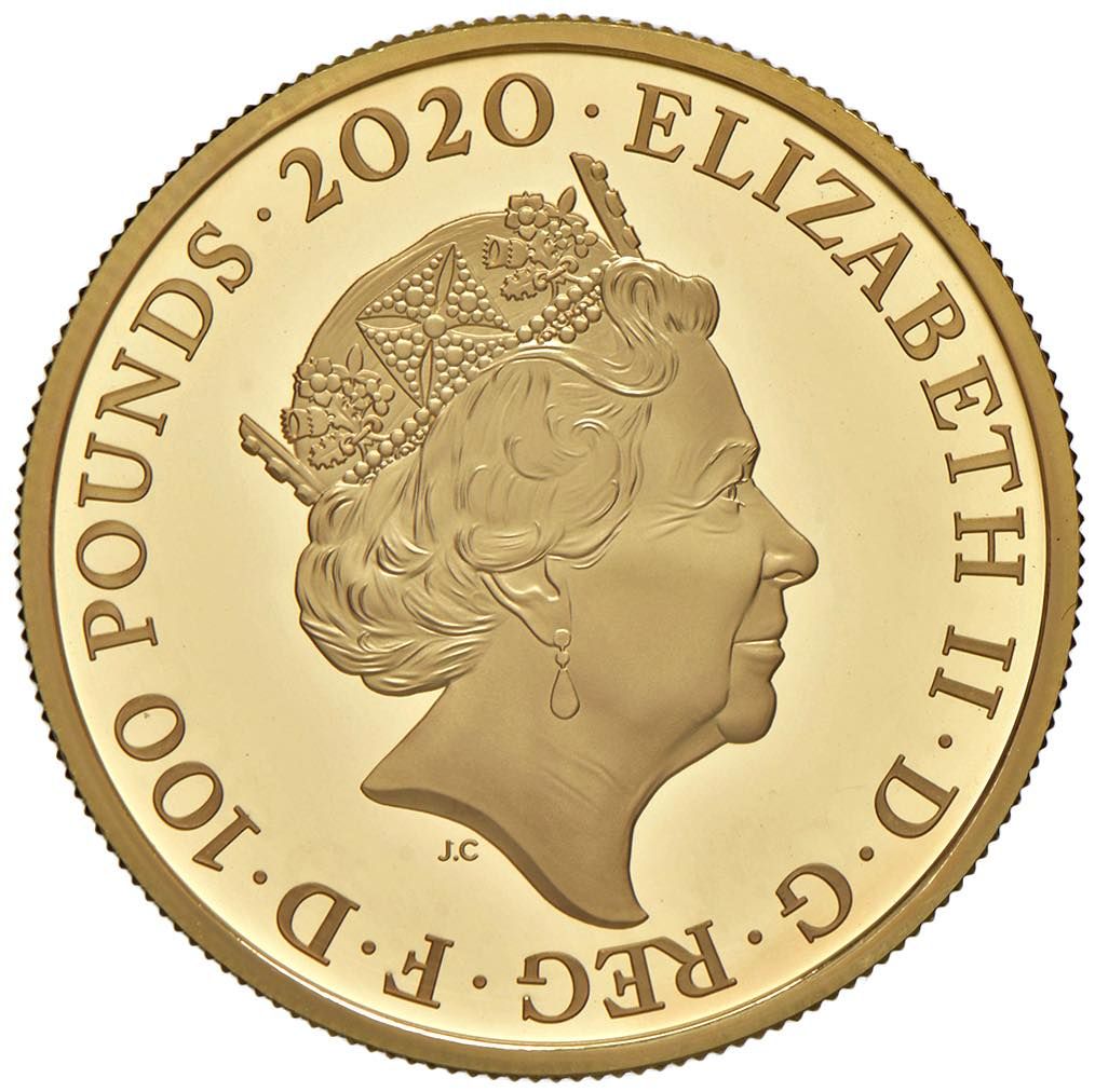 Foreign coins 大不列颠伊丽莎白二世（1952-2022）100 英镑 2020 大卫-鲍伊（David Bowie）--AU，400 枚中的 22&hellip;