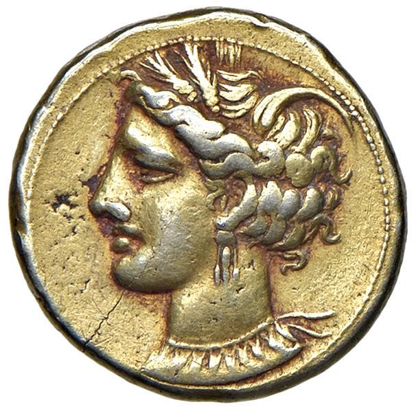Ancient coins ZEUGITANA - CARTAGINE (35-320 BC) Statère - Pourpre 1,5 AG (g 7,42&hellip;
