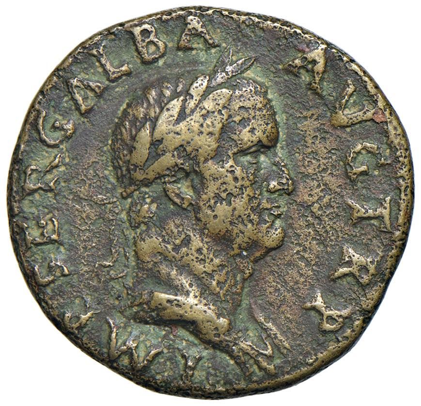 Ancient coins Galba (68-69) Achse - C. 298 CU (g 13.24) BB